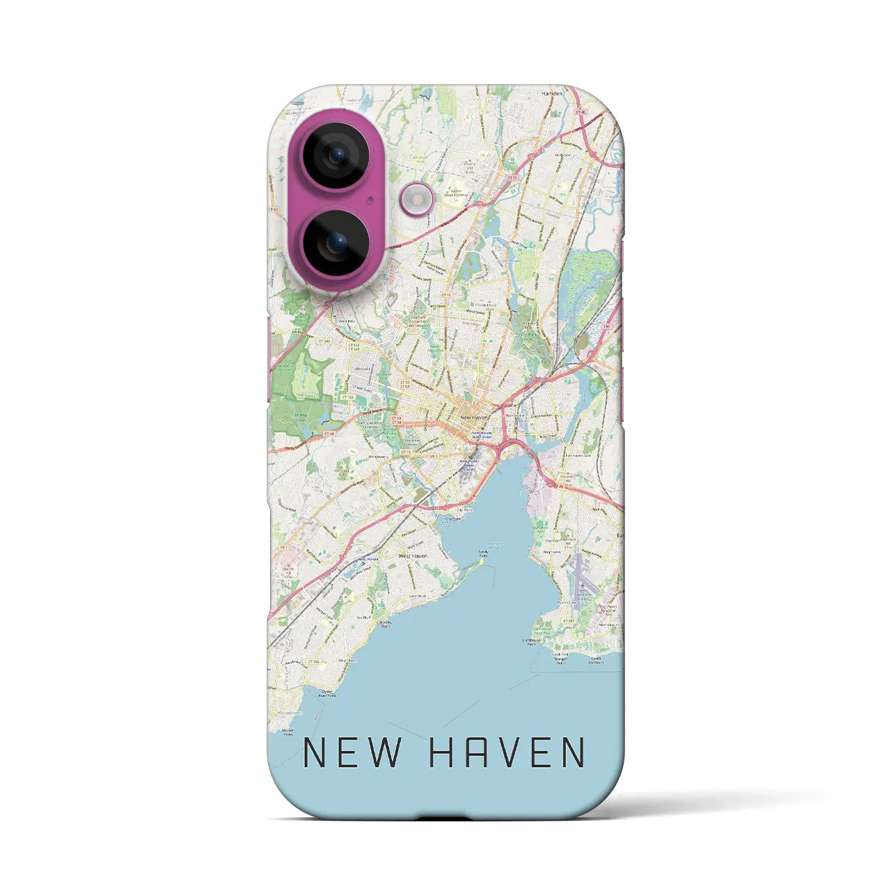 【ニューヘイブン(アメリカ)】地図柄iPhoneケース(バックカバータイプ)