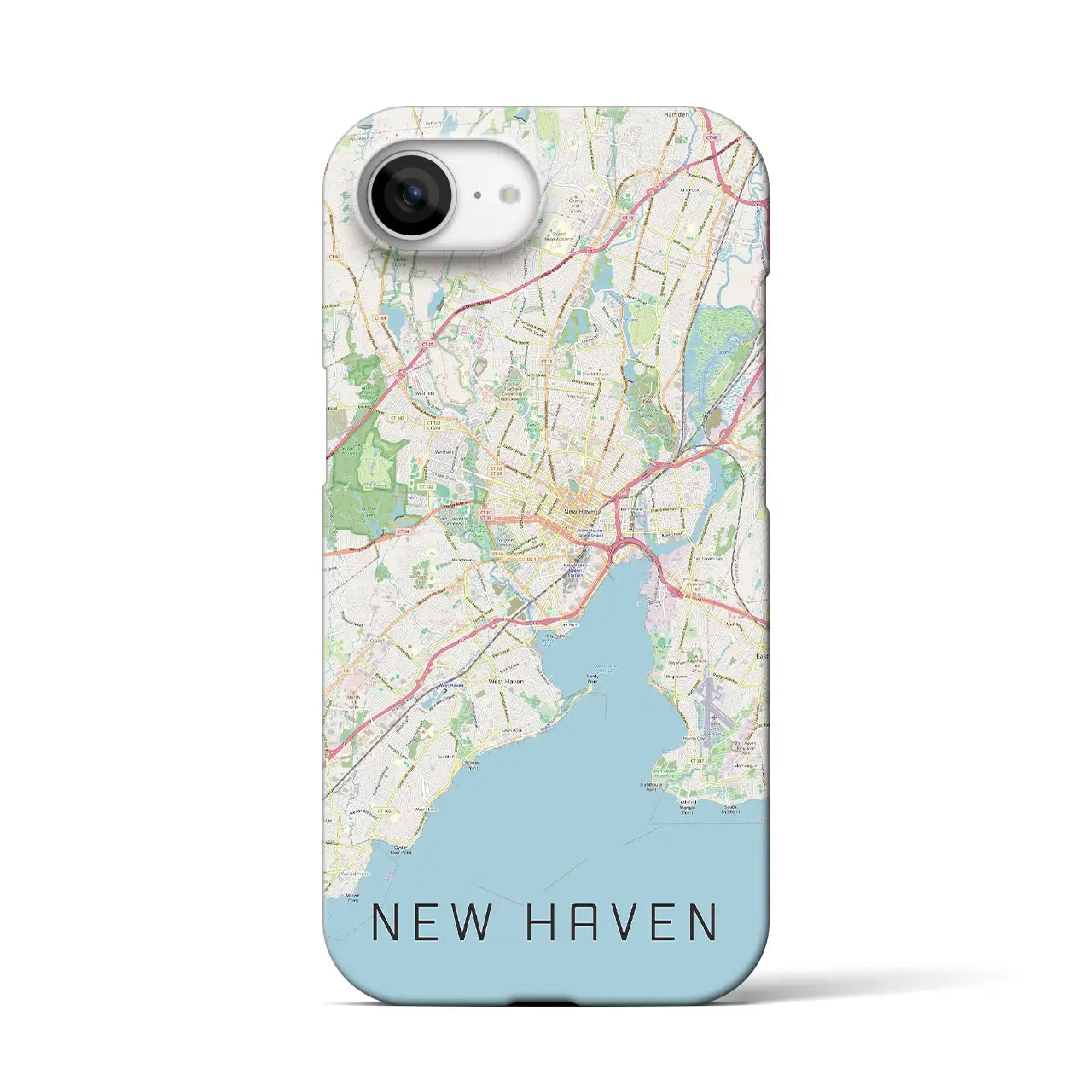 【ニューヘイブン(アメリカ)】地図柄iPhoneケース(バックカバータイプ)