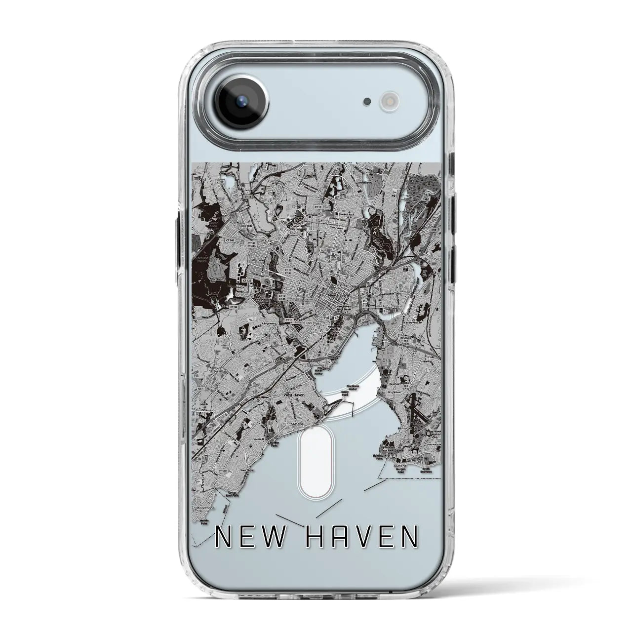 【ニューヘイブン(アメリカ)】地図柄iPhoneケース(MagSafeタイプ)