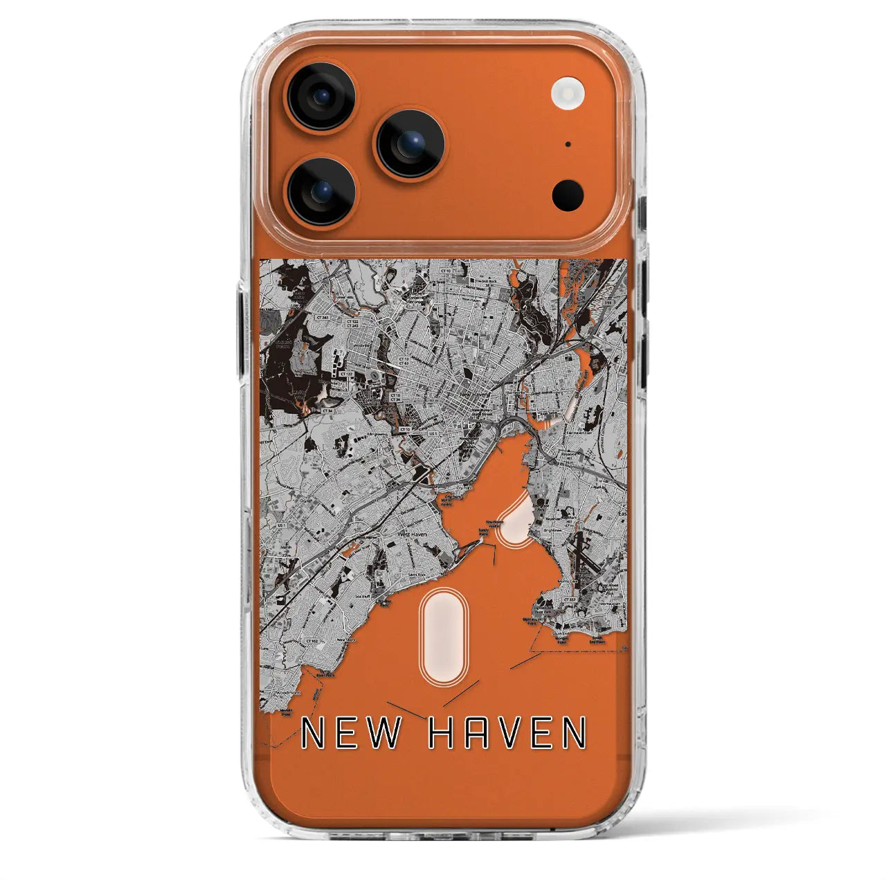 【ニューヘイブン(アメリカ)】地図柄iPhoneケース(MagSafeタイプ)