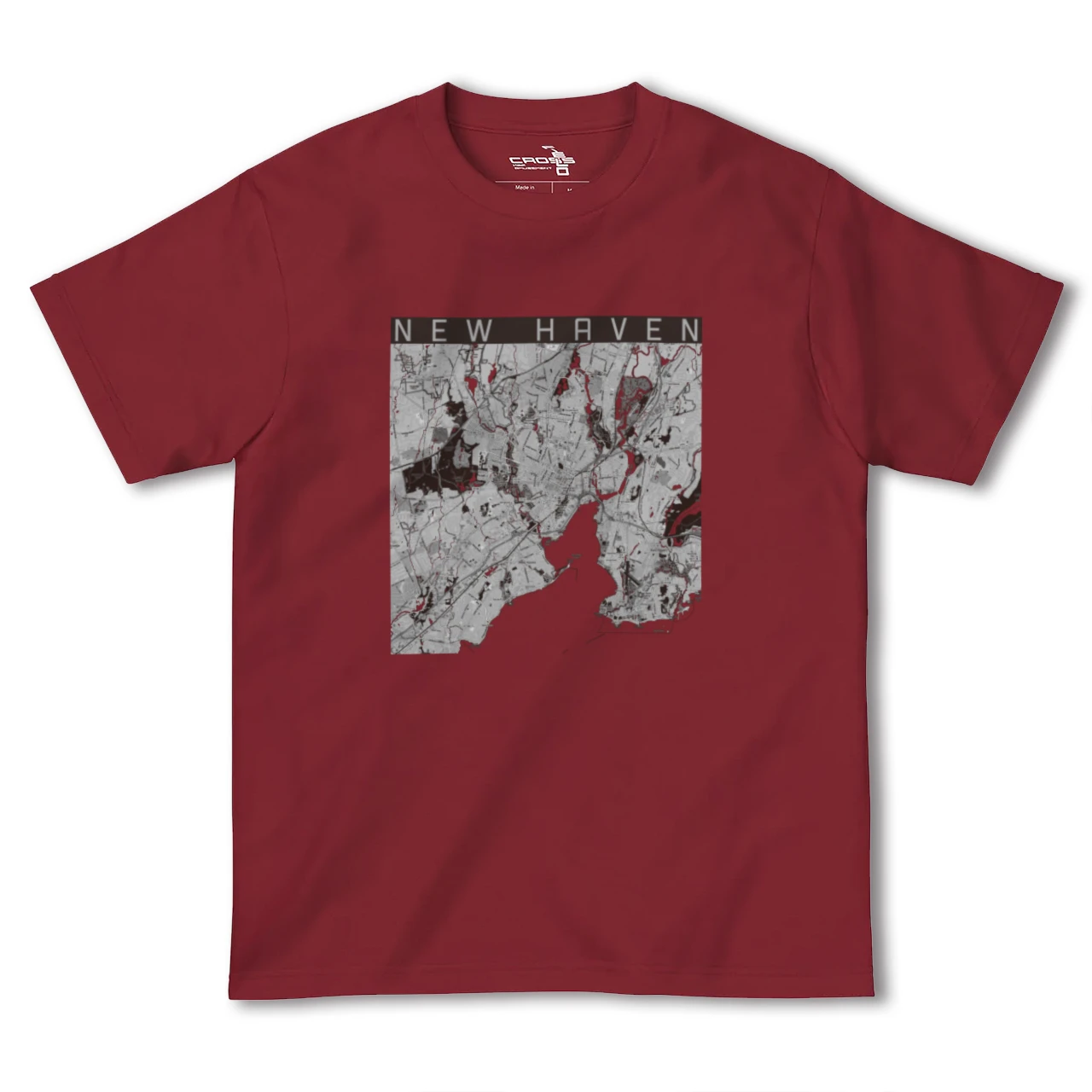 【ニューヘイブン(アメリカ)】地図柄ヘビーウェイトTシャツ