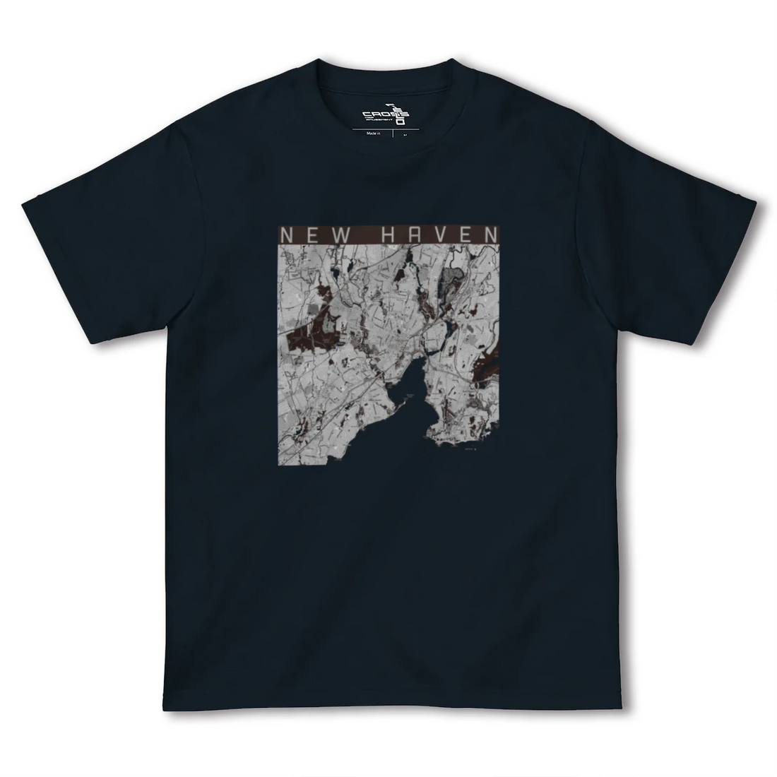 【ニューヘイブン(アメリカ)】地図柄ヘビーウェイトTシャツ