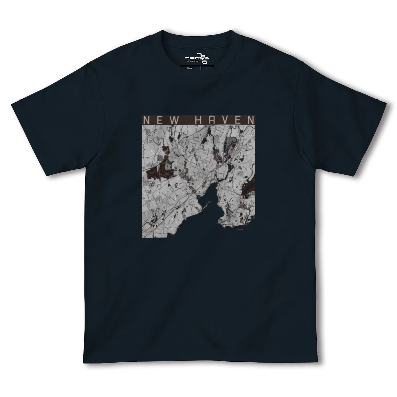 【ニューヘイブン(アメリカ)】地図柄ヘビーウェイトTシャツ