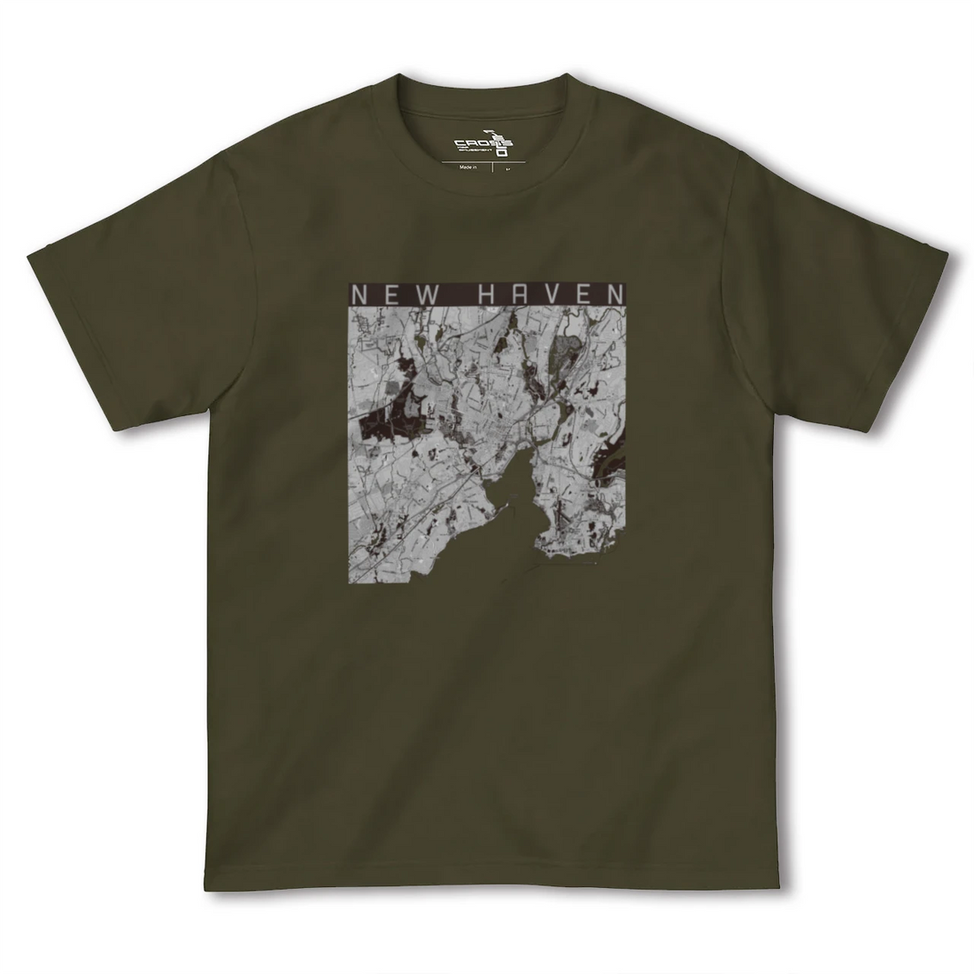 【ニューヘイブン(アメリカ)】地図柄ヘビーウェイトTシャツ