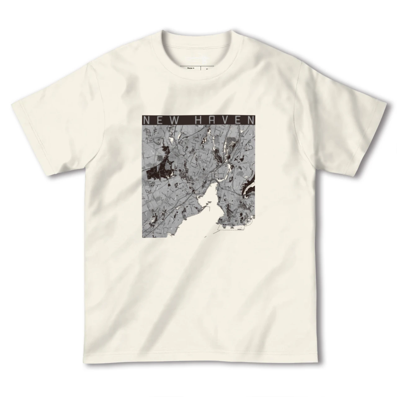【ニューヘイブン(アメリカ)】地図柄ヘビーウェイトTシャツ