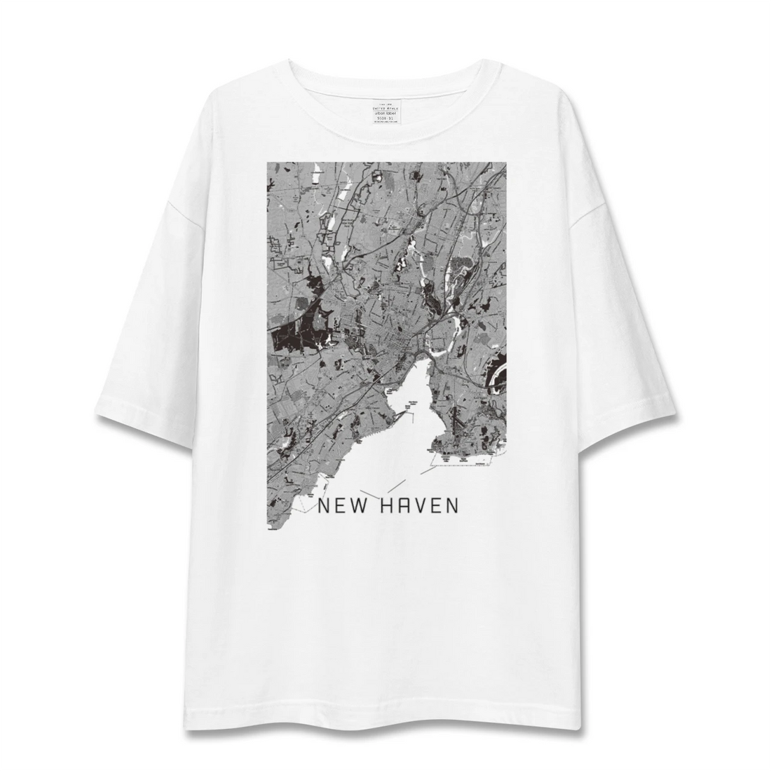 【ニューヘイブン(アメリカ)】地図柄ビッグシルエットTシャツ
