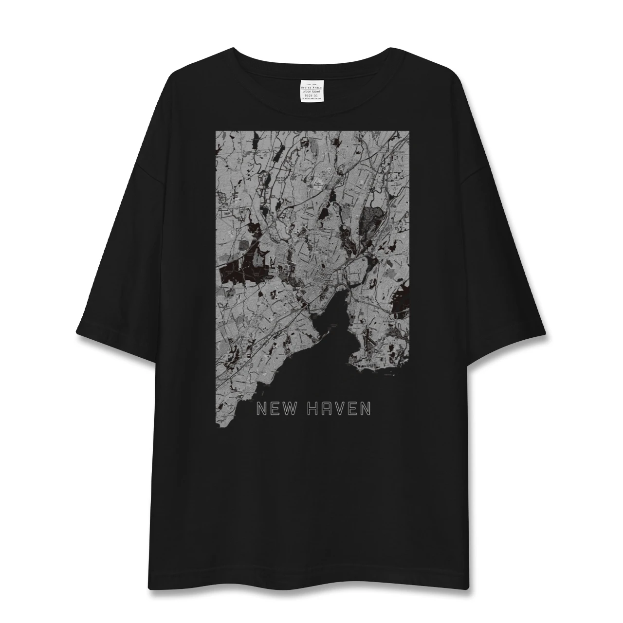 【ニューヘイブン(アメリカ)】地図柄ビッグシルエットTシャツ