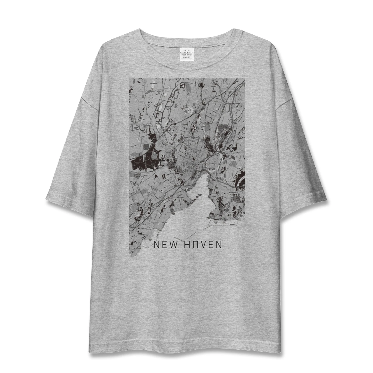 【ニューヘイブン(アメリカ)】地図柄ビッグシルエットTシャツ