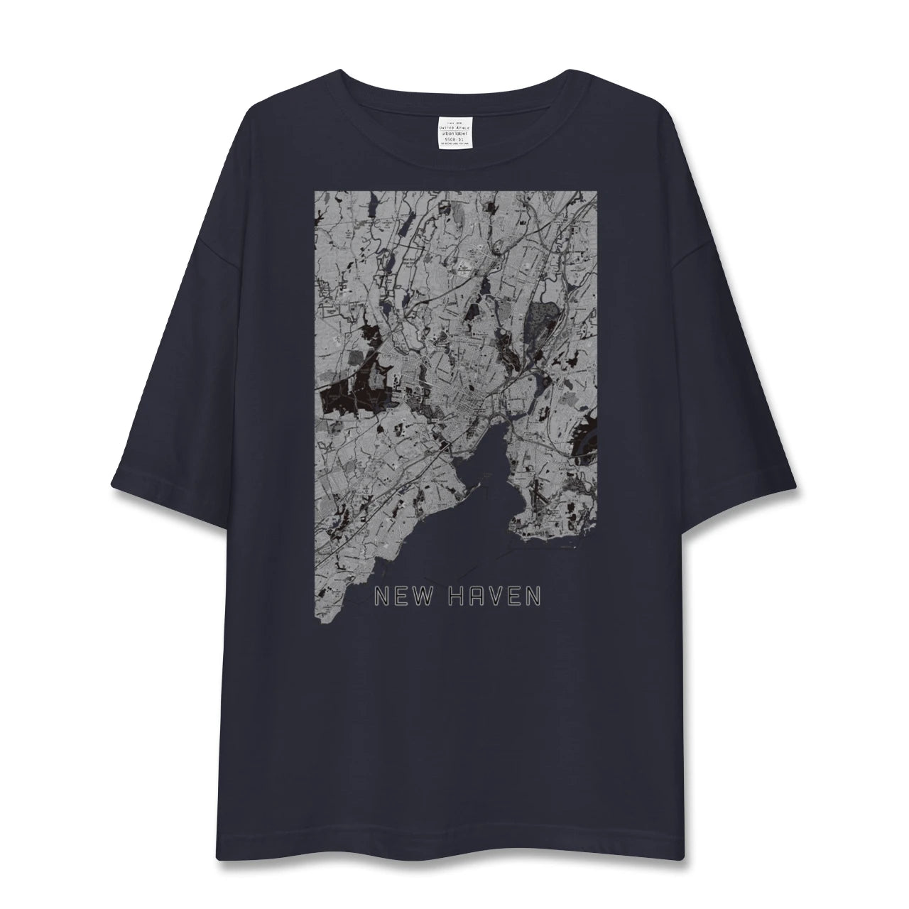 【ニューヘイブン(アメリカ)】地図柄ビッグシルエットTシャツ
