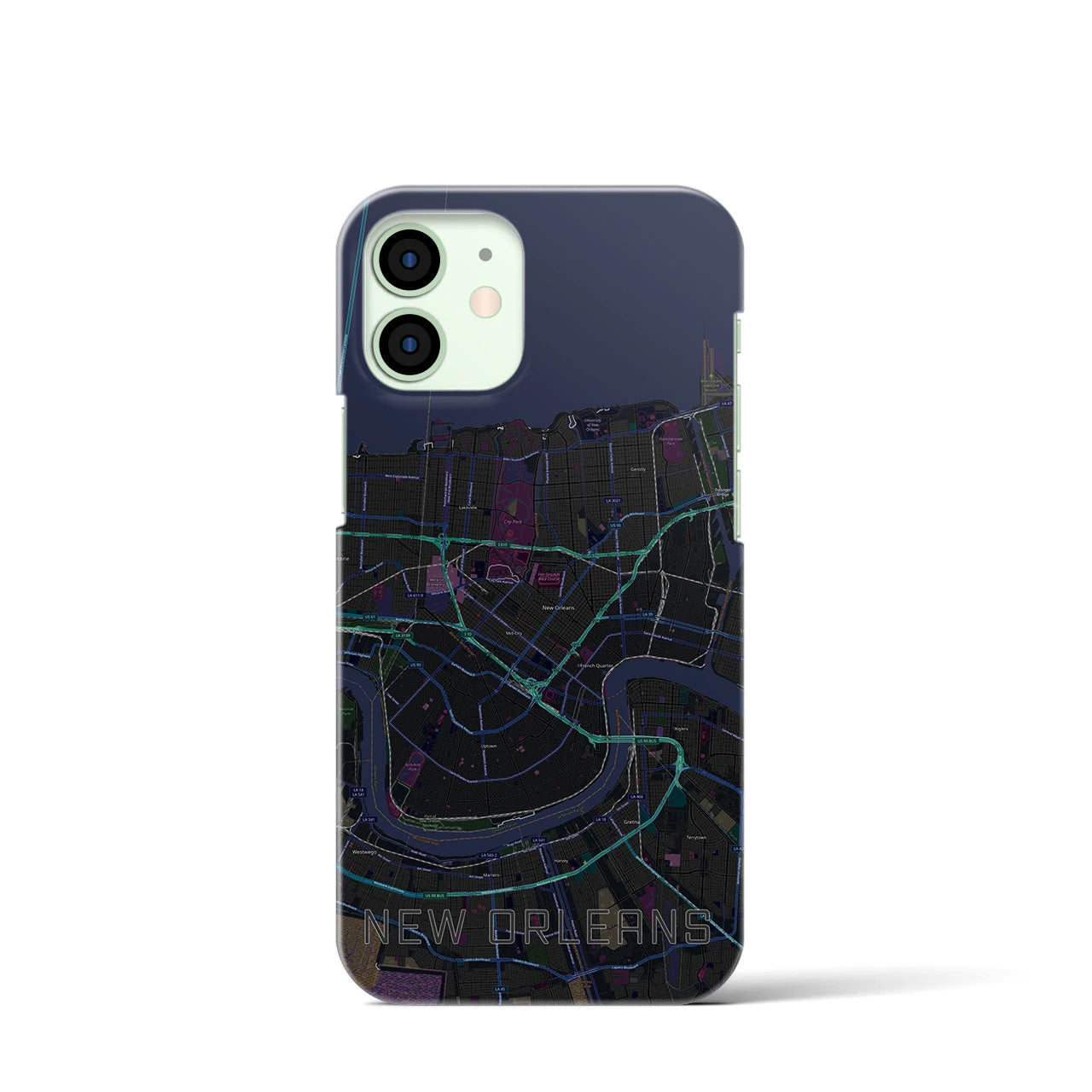 【ニューオーリンズ(アメリカ)】地図柄iPhoneケース(バックカバータイプ)