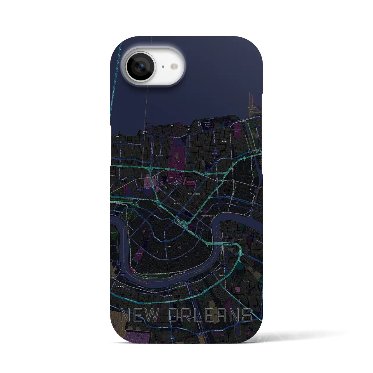 【ニューオーリンズ(アメリカ)】地図柄iPhoneケース(バックカバータイプ)