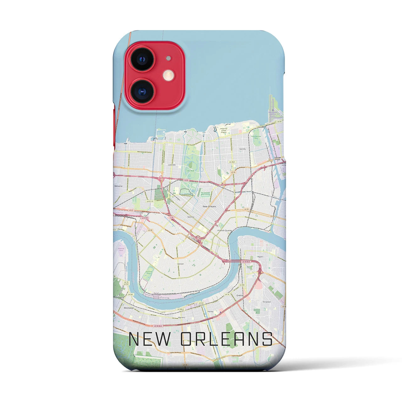 【ニューオーリンズ(アメリカ)】地図柄iPhoneケース(バックカバータイプ)