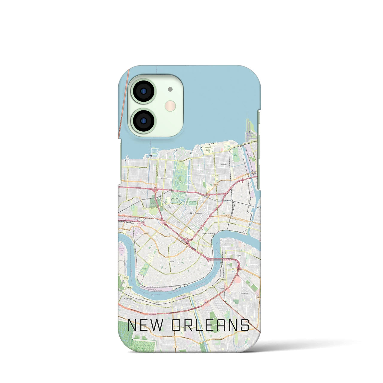 【ニューオーリンズ(アメリカ)】地図柄iPhoneケース(バックカバータイプ)