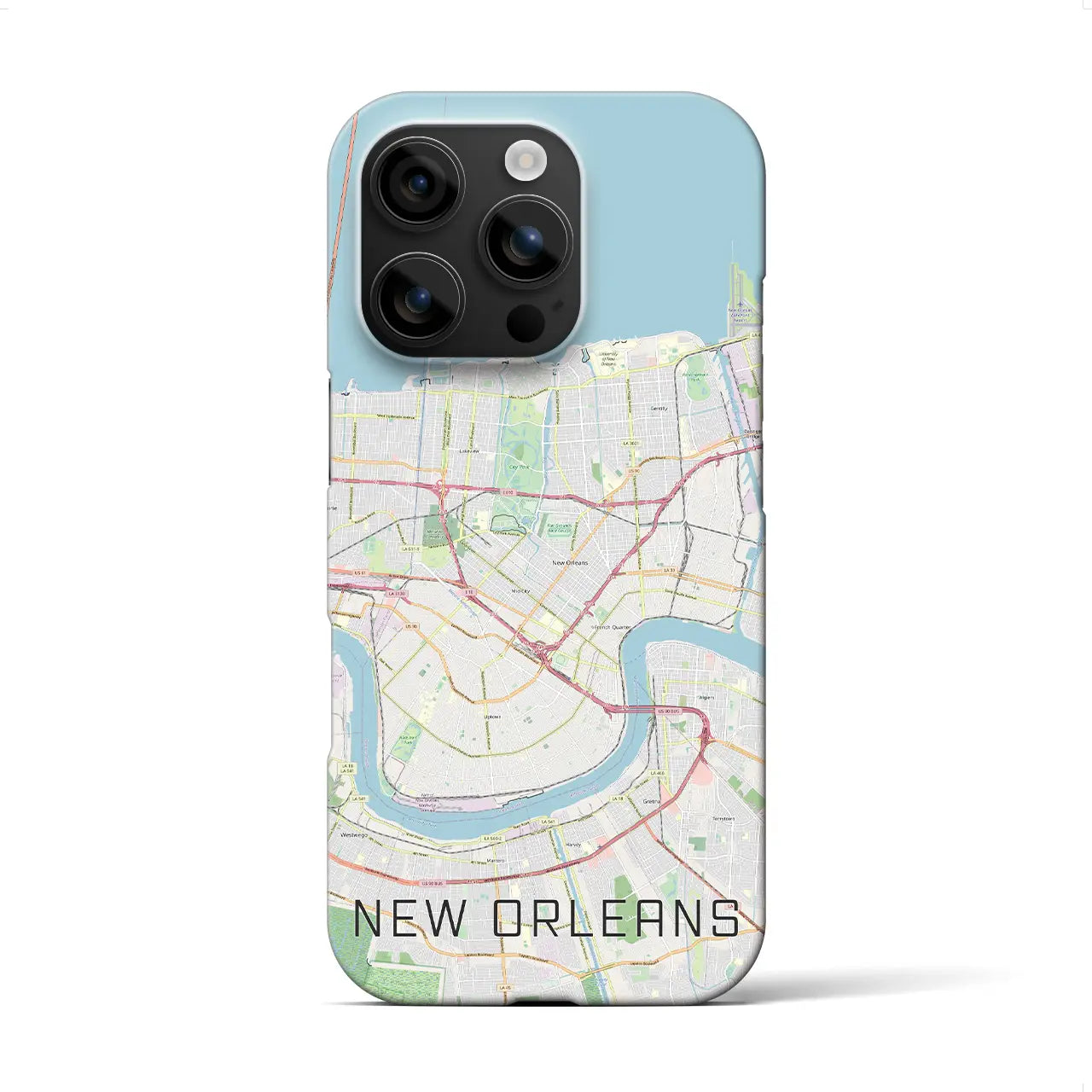 【ニューオーリンズ(アメリカ)】地図柄iPhoneケース(バックカバータイプ)