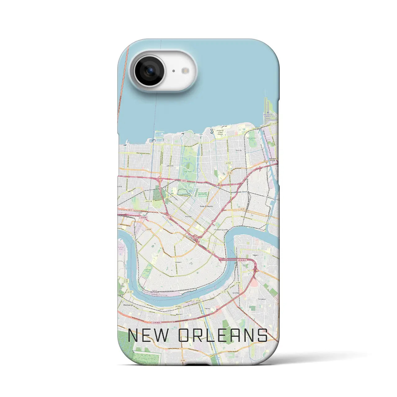 【ニューオーリンズ(アメリカ)】地図柄iPhoneケース(バックカバータイプ)