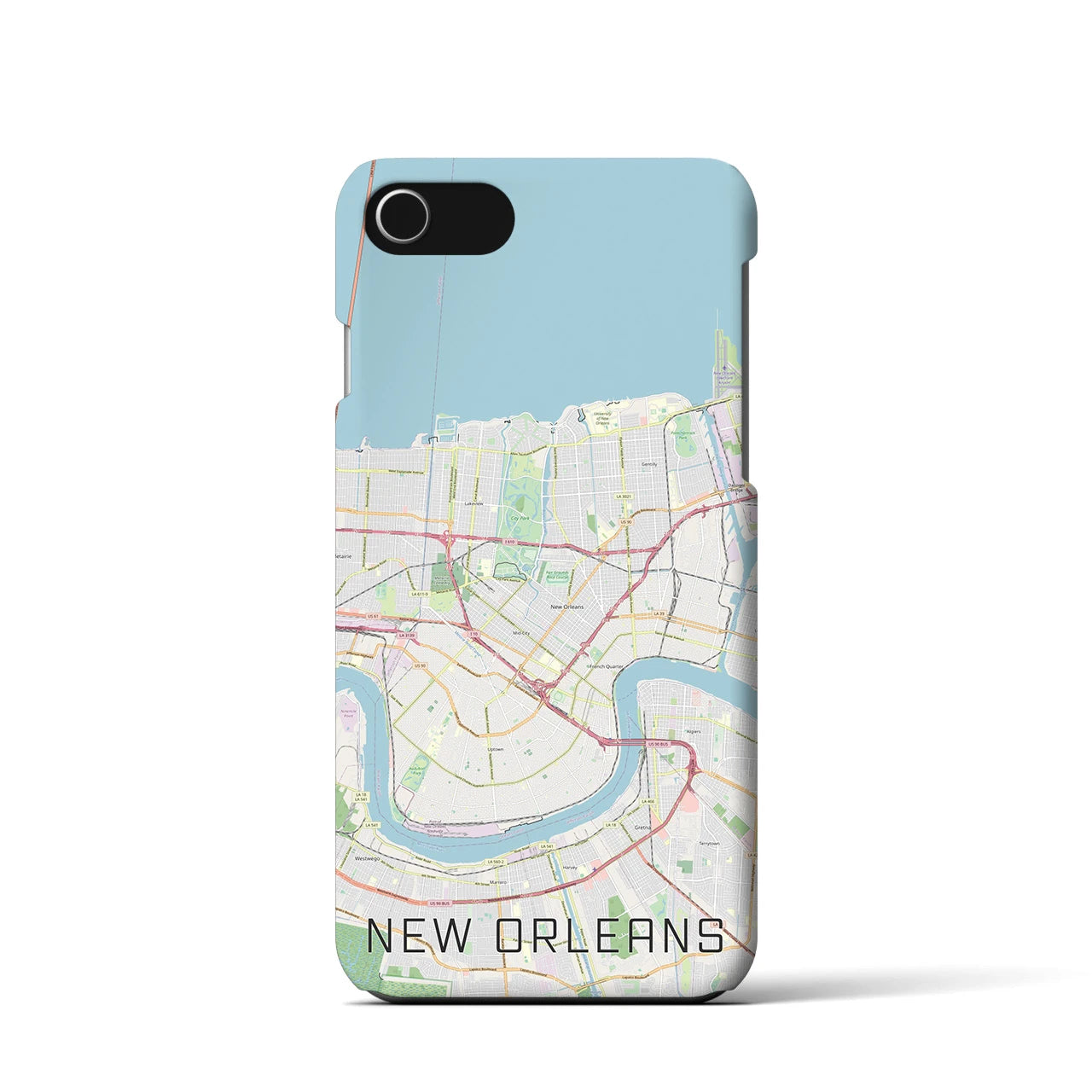【ニューオーリンズ(アメリカ)】地図柄iPhoneケース(バックカバータイプ)