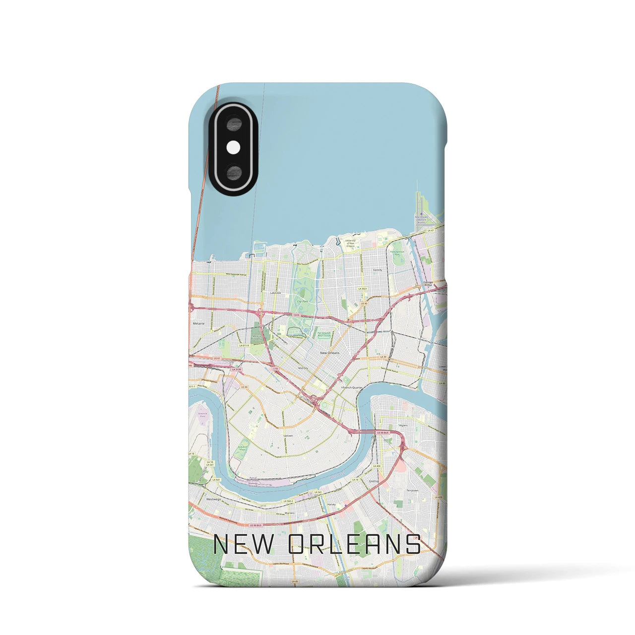 【ニューオーリンズ(アメリカ)】地図柄iPhoneケース(バックカバータイプ)