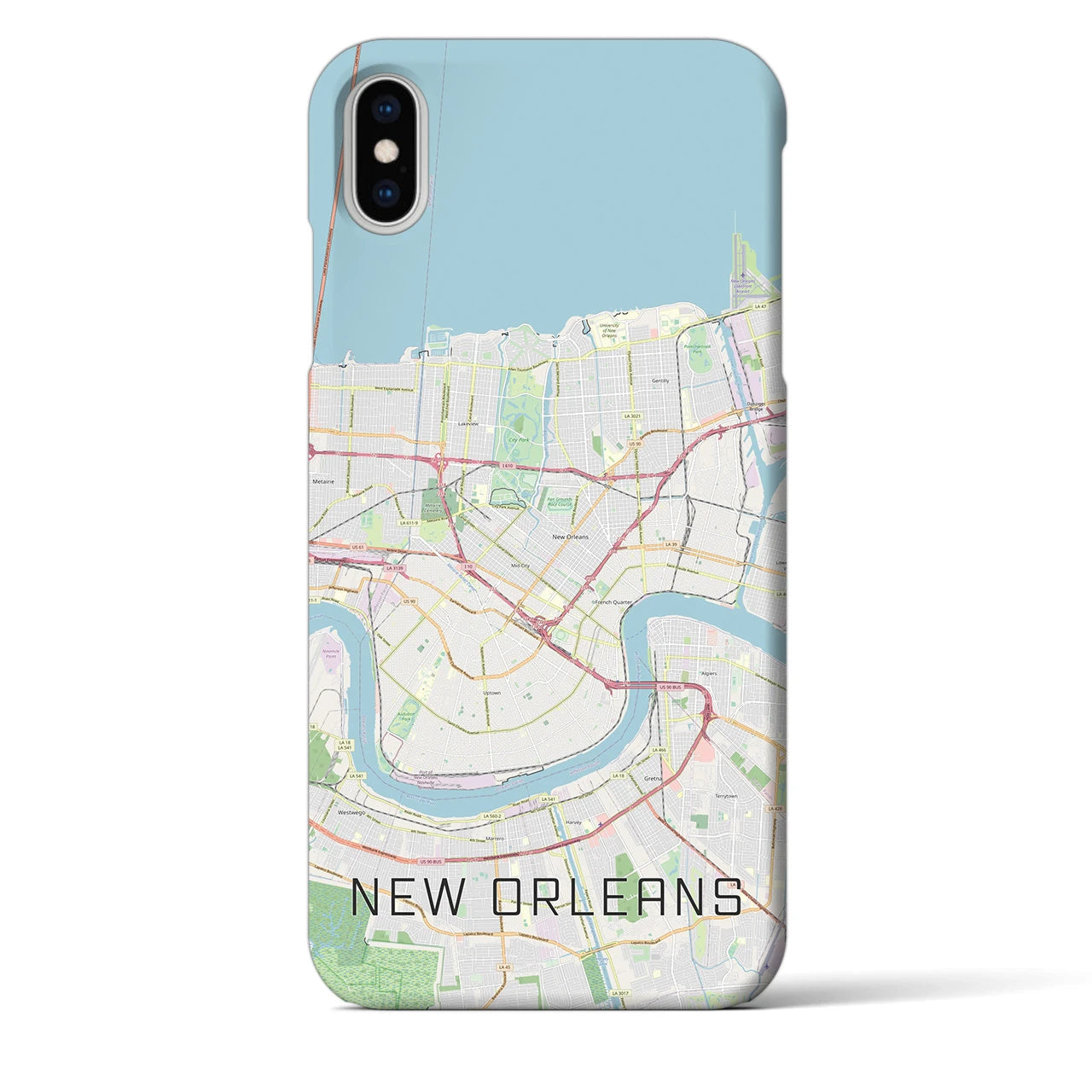 【ニューオーリンズ(アメリカ)】地図柄iPhoneケース(バックカバータイプ)
