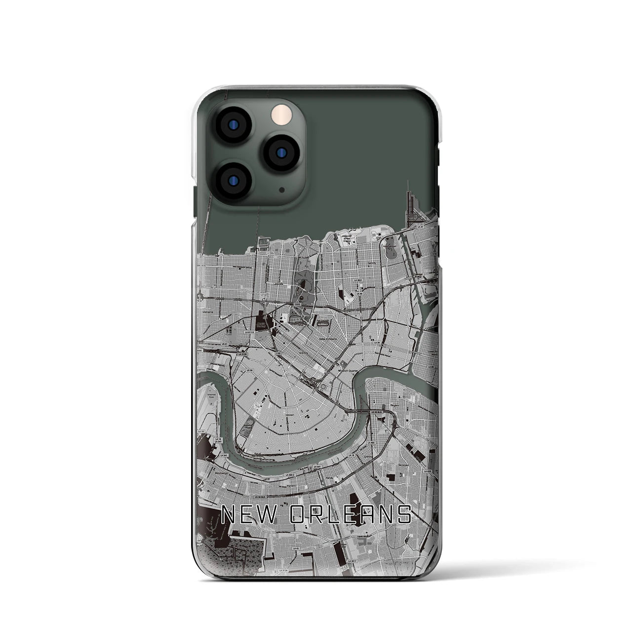 【ニューオーリンズ(アメリカ)】地図柄iPhoneケース(クリアタイプ)