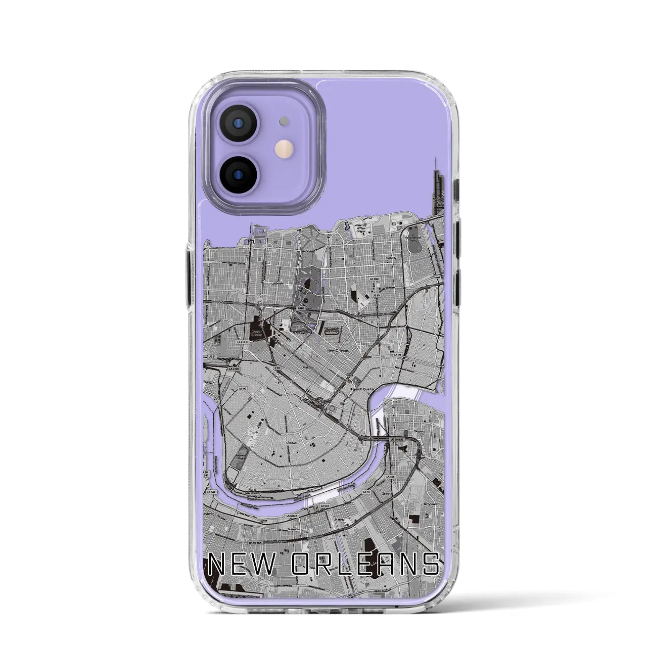 【ニューオーリンズ(アメリカ)】地図柄iPhoneケース(MagSafeタイプ)