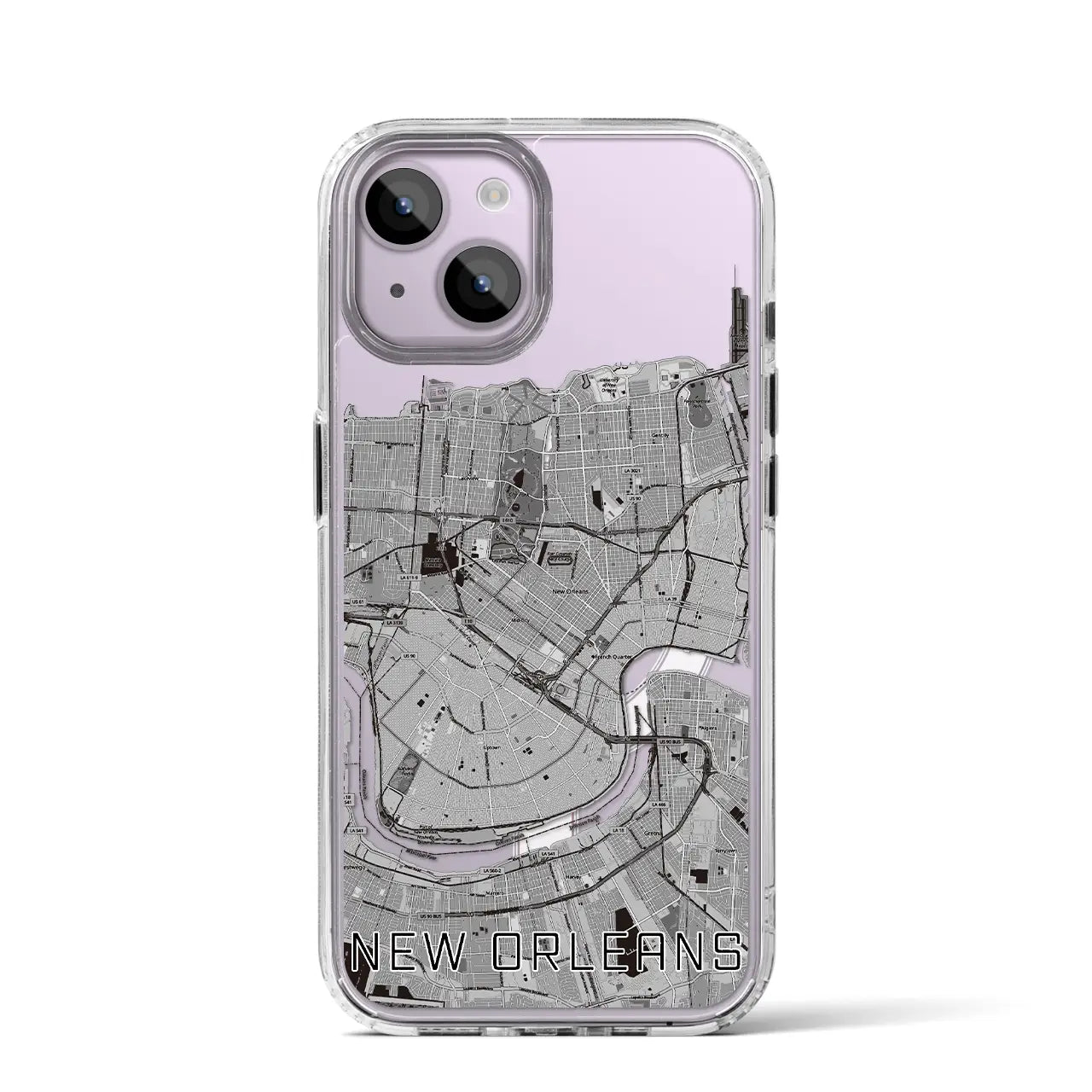 【ニューオーリンズ(アメリカ)】地図柄iPhoneケース(MagSafeタイプ)