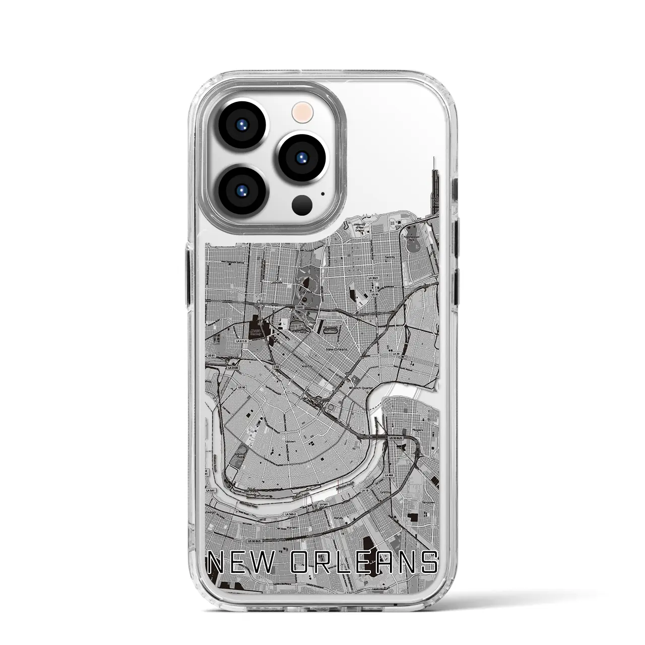 【ニューオーリンズ(アメリカ)】地図柄iPhoneケース(MagSafeタイプ)