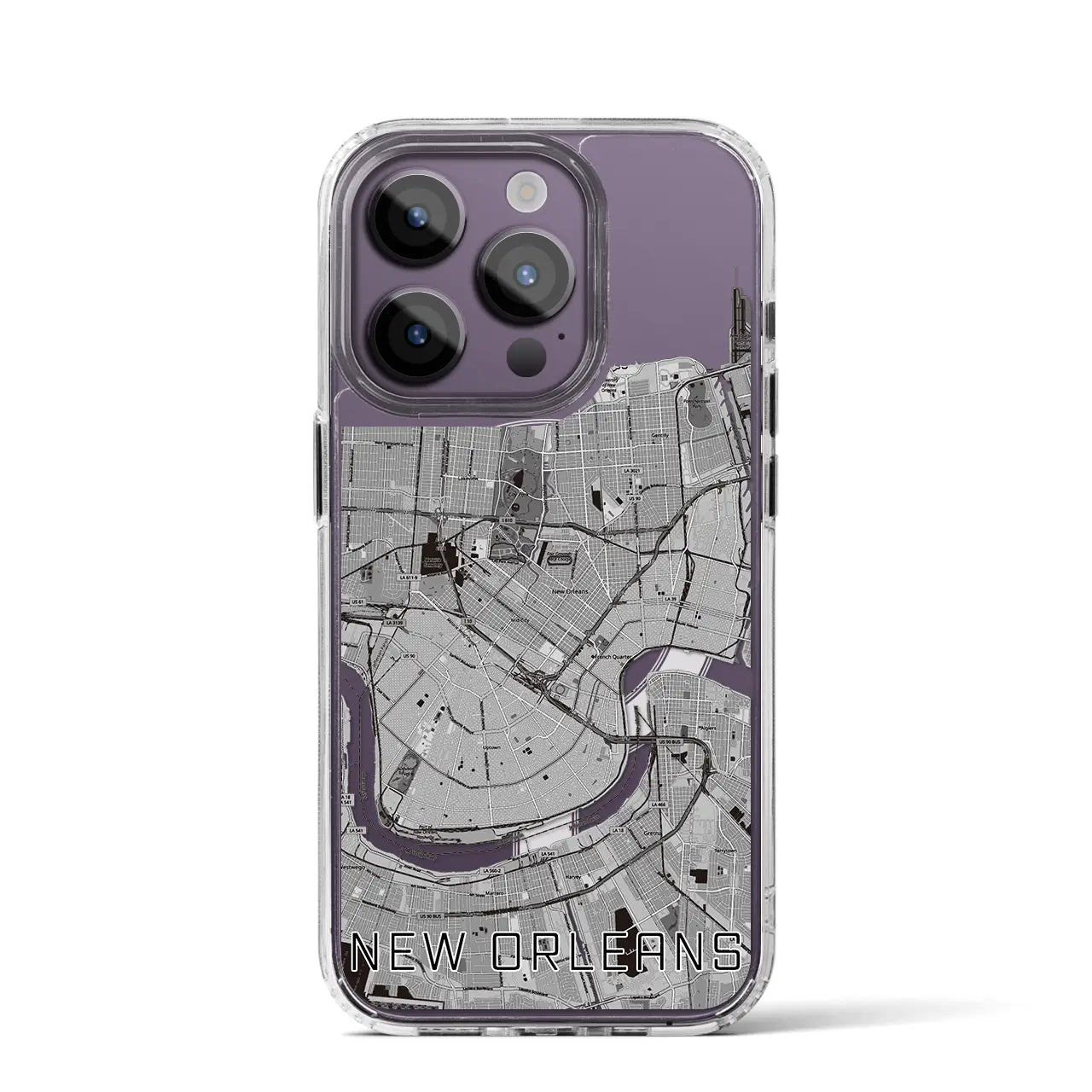 【ニューオーリンズ(アメリカ)】地図柄iPhoneケース(MagSafeタイプ)