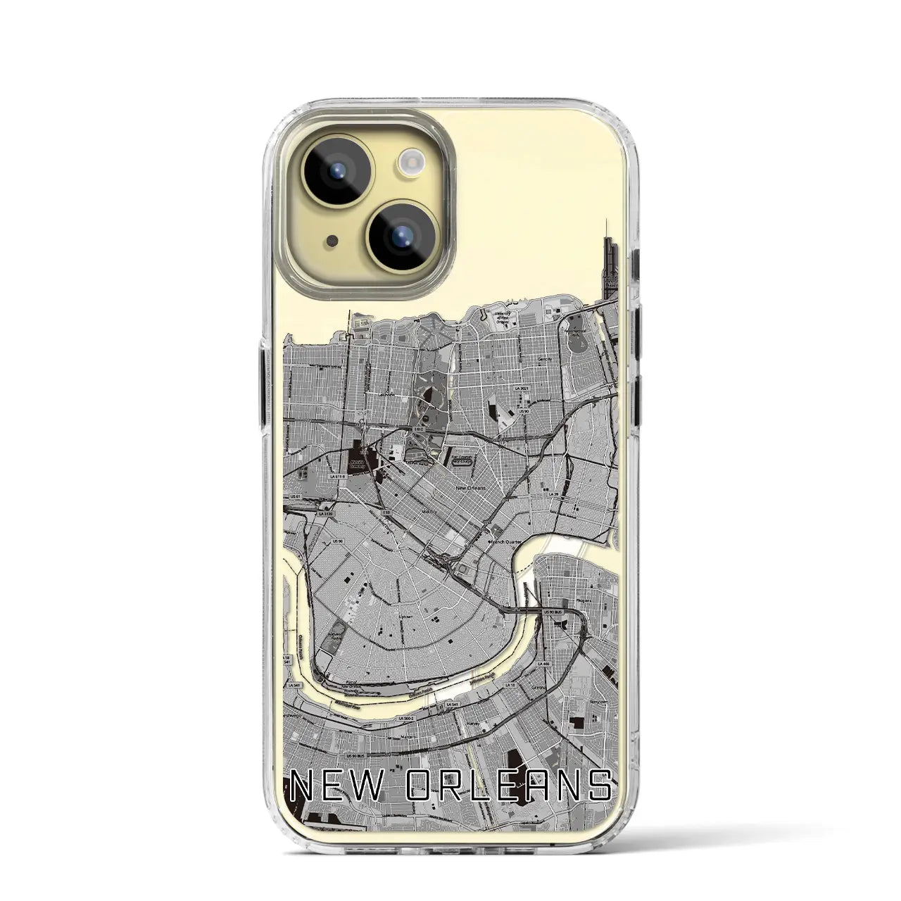 【ニューオーリンズ(アメリカ)】地図柄iPhoneケース(MagSafeタイプ)
