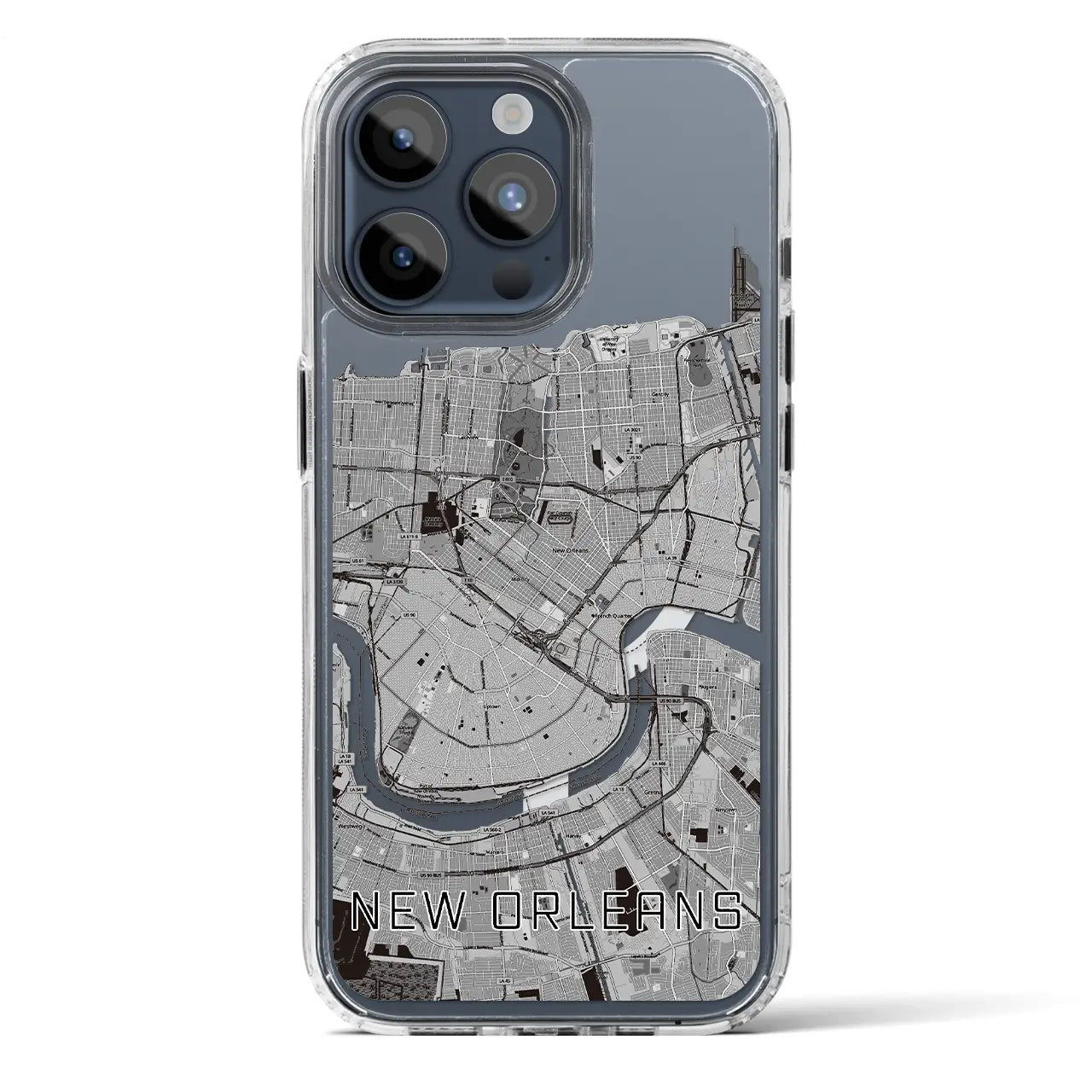 【ニューオーリンズ(アメリカ)】地図柄iPhoneケース(MagSafeタイプ)