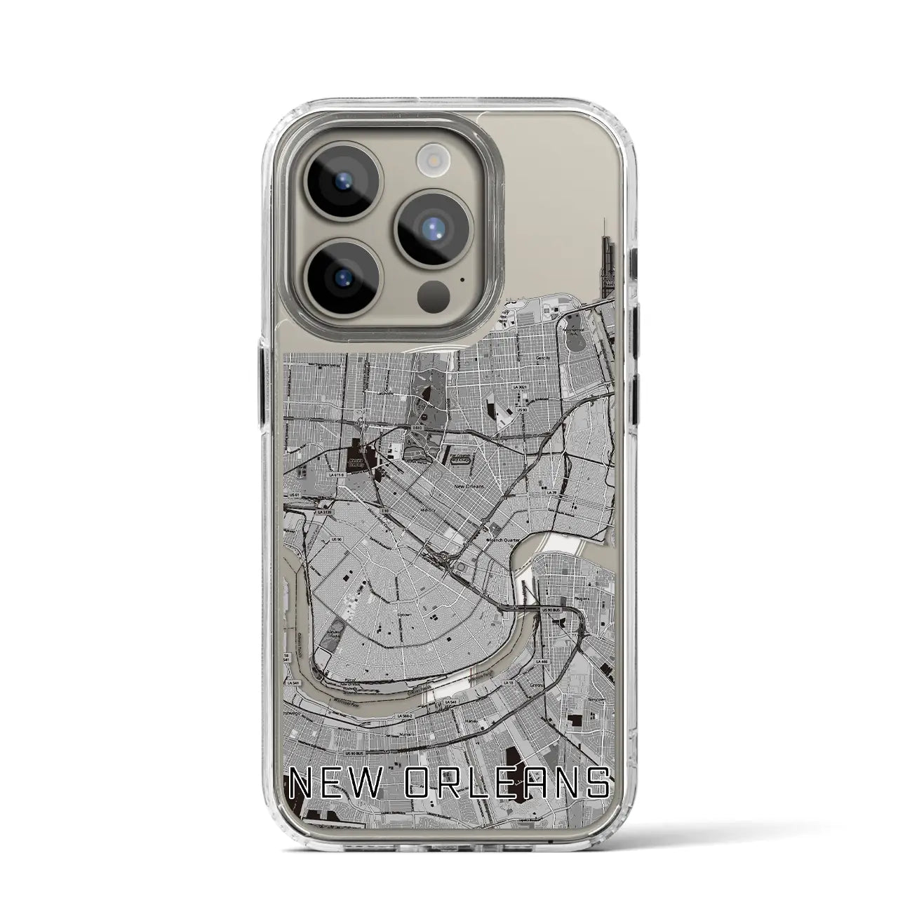 【ニューオーリンズ(アメリカ)】地図柄iPhoneケース(MagSafeタイプ)