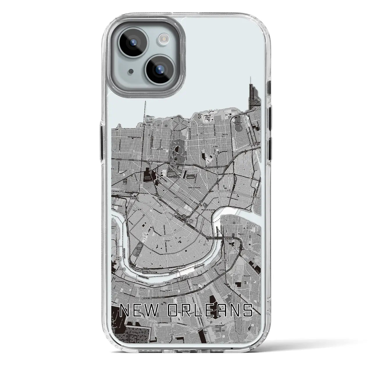【ニューオーリンズ(アメリカ)】地図柄iPhoneケース(MagSafeタイプ)