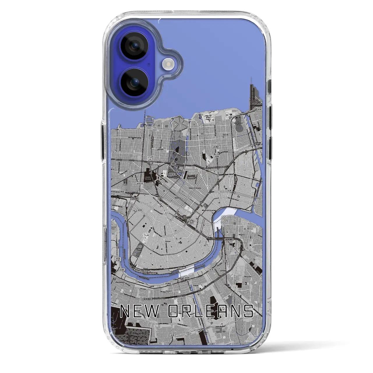 【ニューオーリンズ(アメリカ)】地図柄iPhoneケース(MagSafeタイプ)