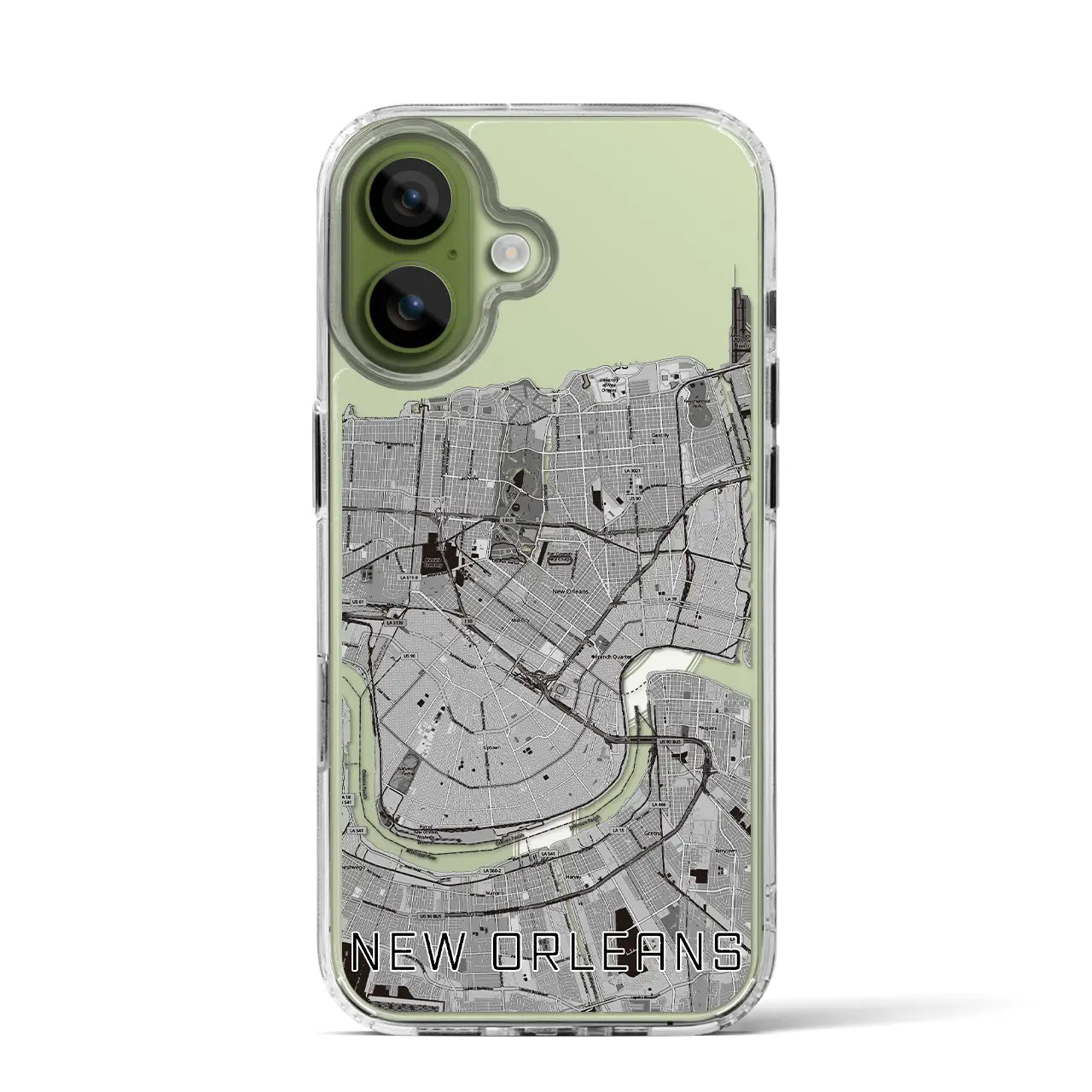【ニューオーリンズ(アメリカ)】地図柄iPhoneケース(MagSafeタイプ)