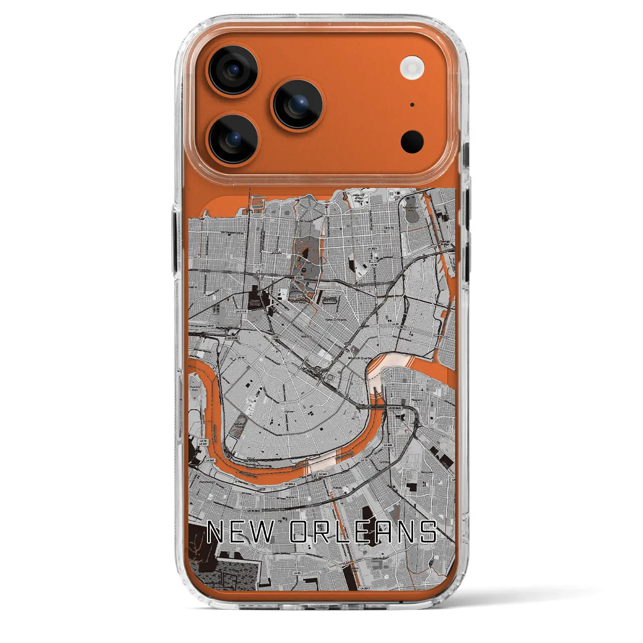 【ニューオーリンズ(アメリカ)】地図柄iPhoneケース(MagSafeタイプ)