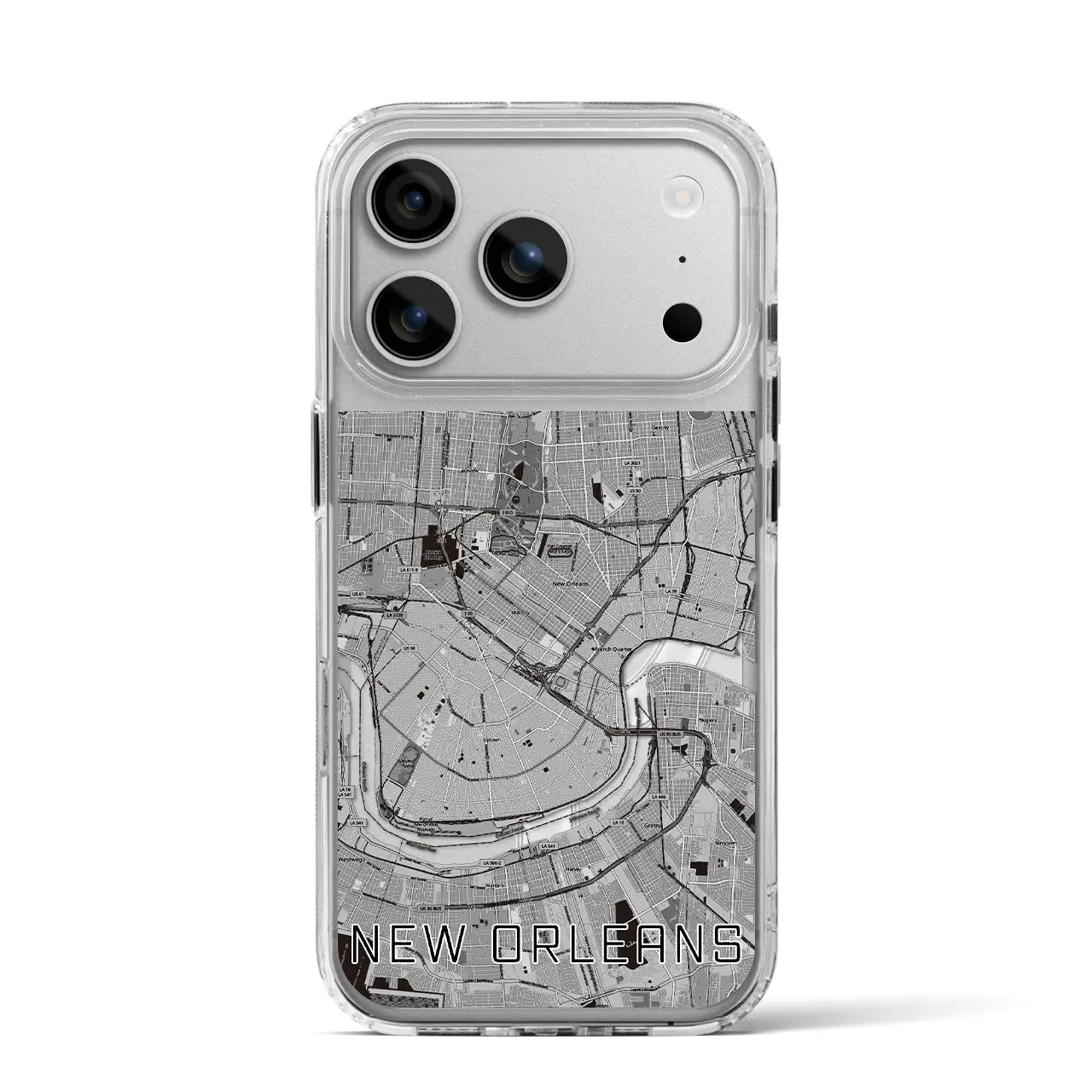 【ニューオーリンズ(アメリカ)】地図柄iPhoneケース(MagSafeタイプ)