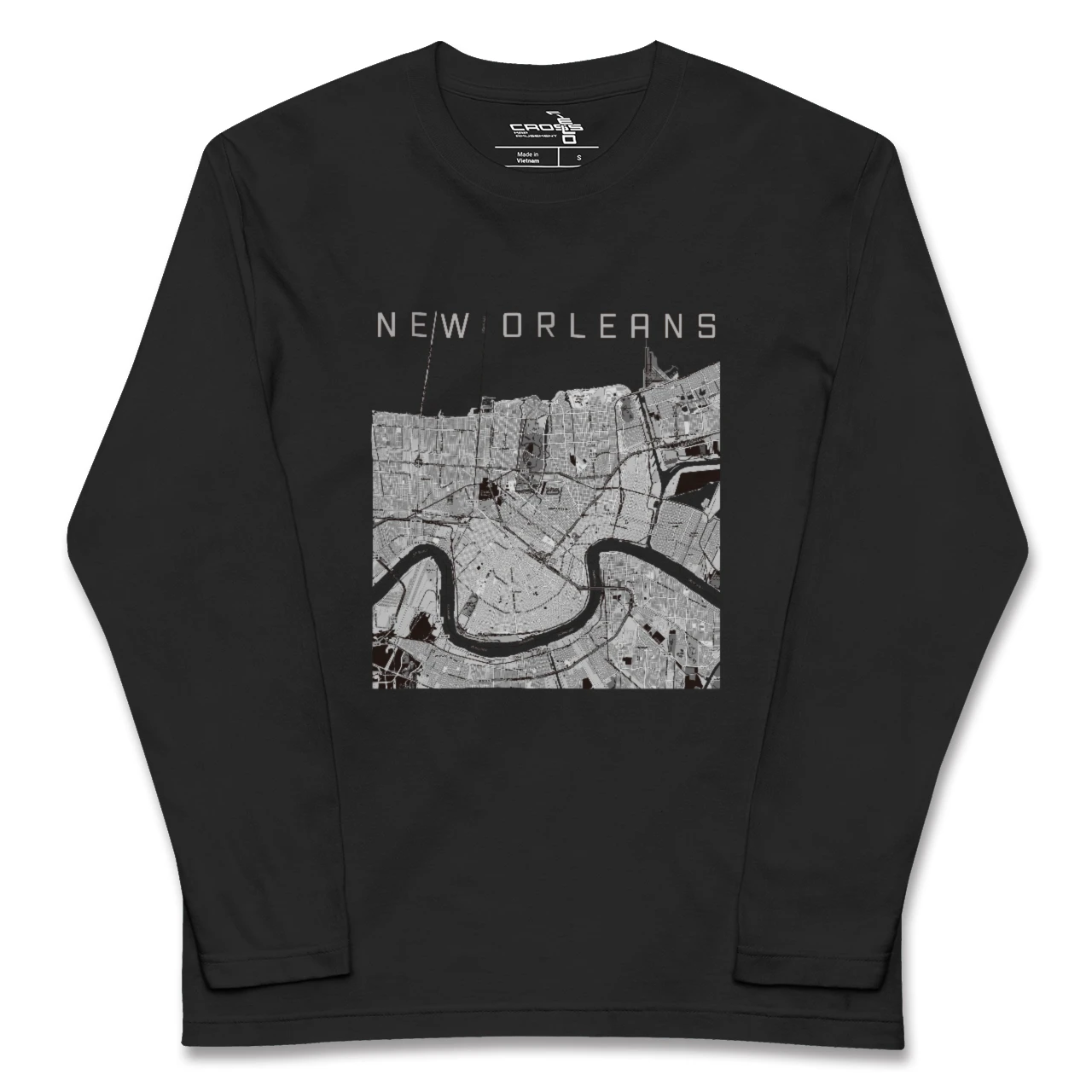 【ニューオーリンズ(アメリカ)】地図柄ロングスリーブTシャツ