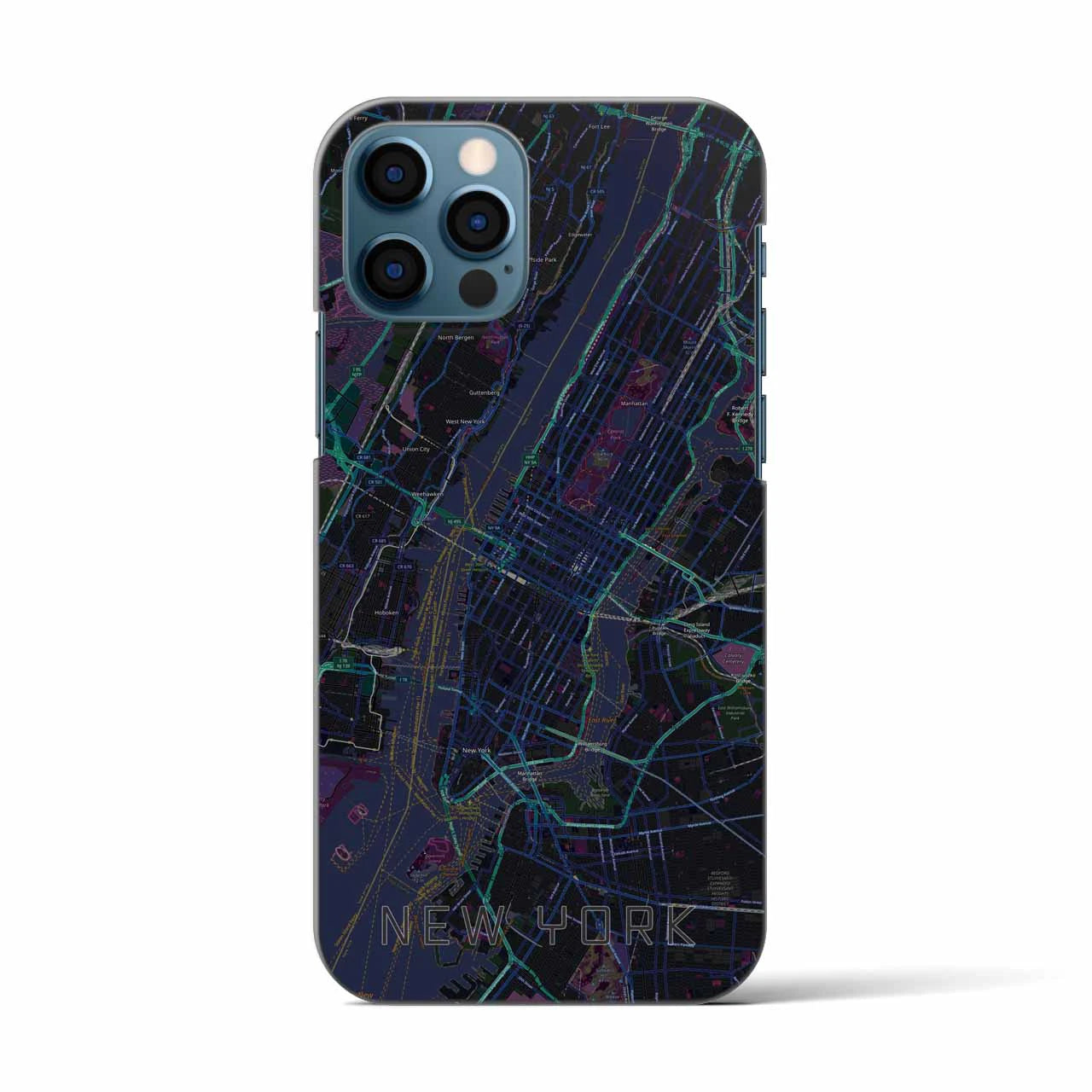 【ニューヨーク(アメリカ)】地図柄iPhoneケース(バックカバータイプ)