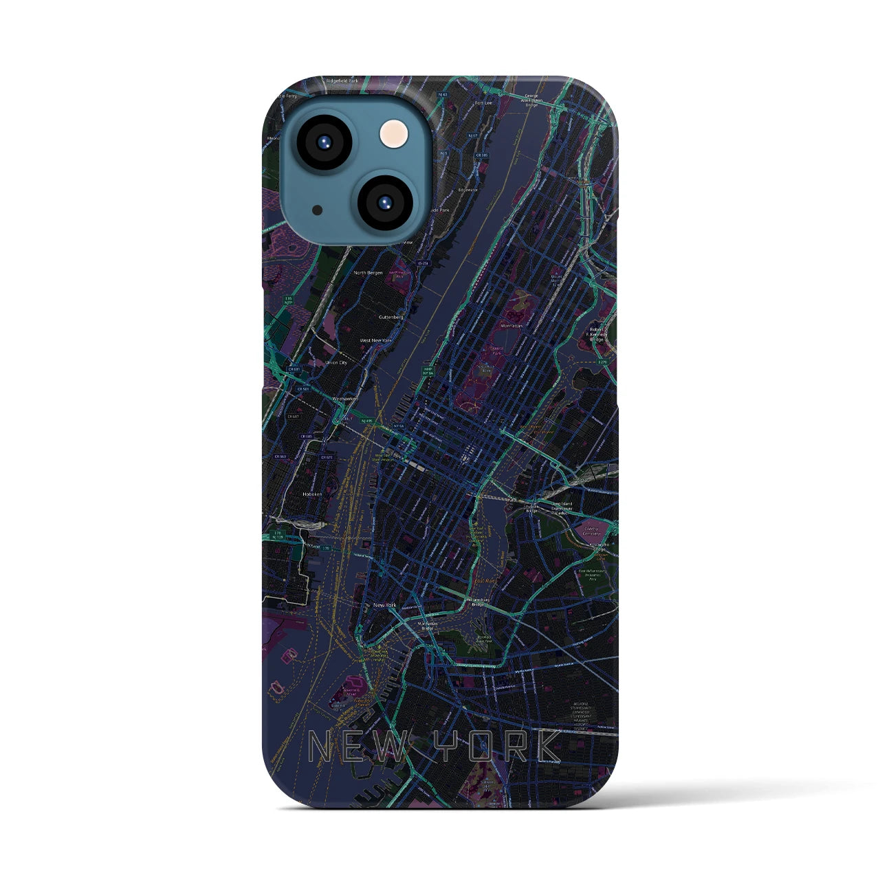 【ニューヨーク(アメリカ)】地図柄iPhoneケース(バックカバータイプ)