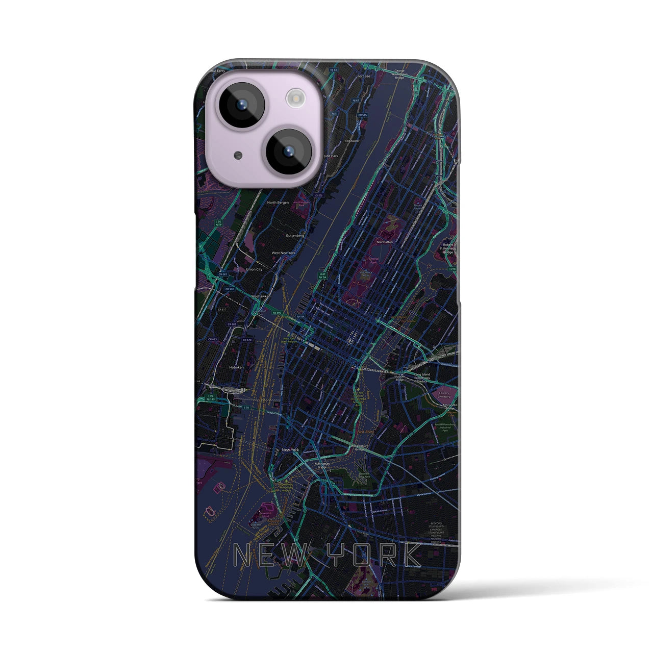 【ニューヨーク(アメリカ)】地図柄iPhoneケース(バックカバータイプ)