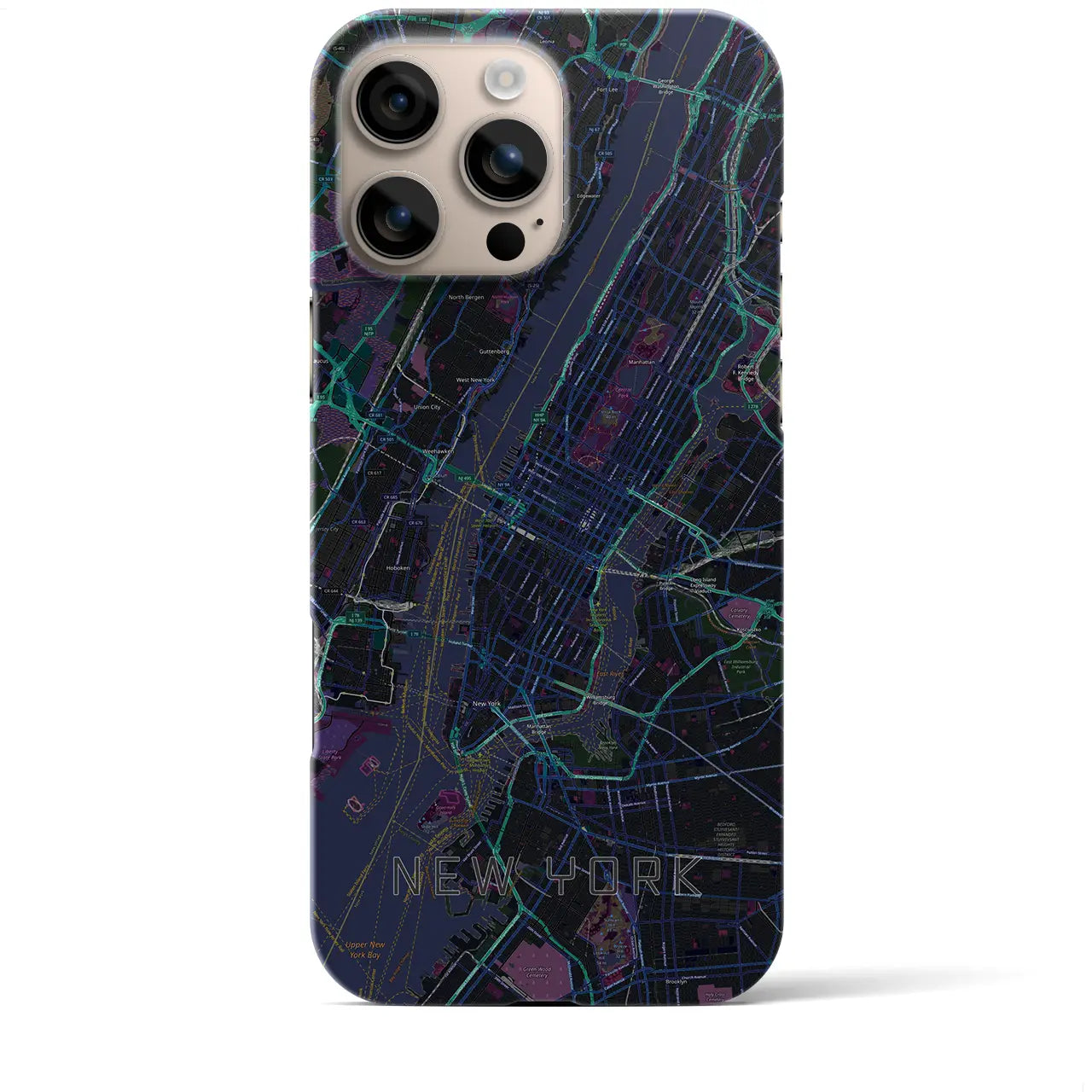【ニューヨーク(アメリカ)】地図柄iPhoneケース(バックカバータイプ)