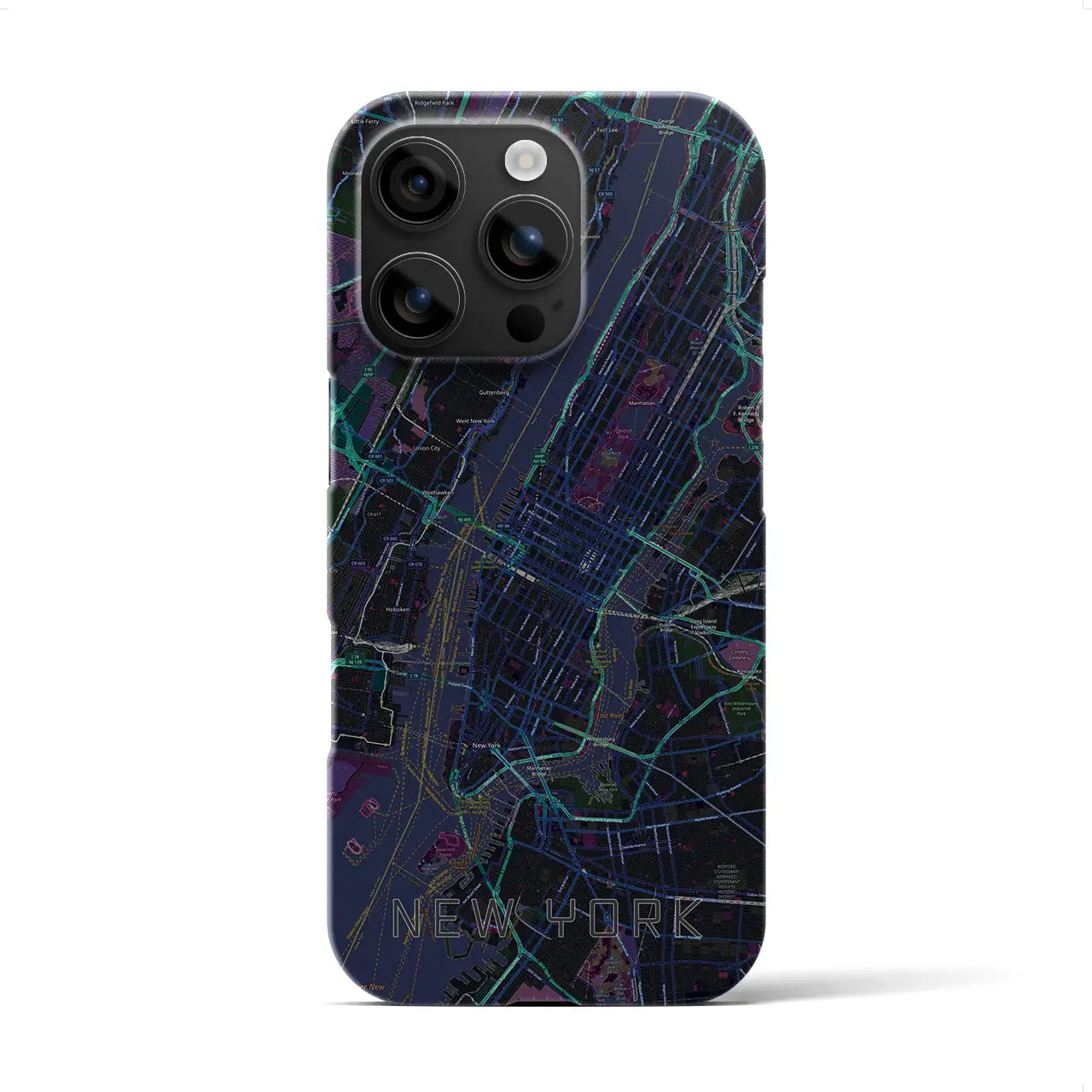 【ニューヨーク(アメリカ)】地図柄iPhoneケース(バックカバータイプ)