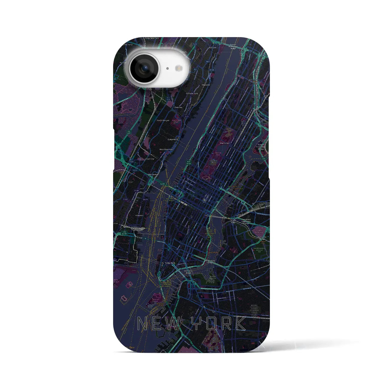 【ニューヨーク(アメリカ)】地図柄iPhoneケース(バックカバータイプ)