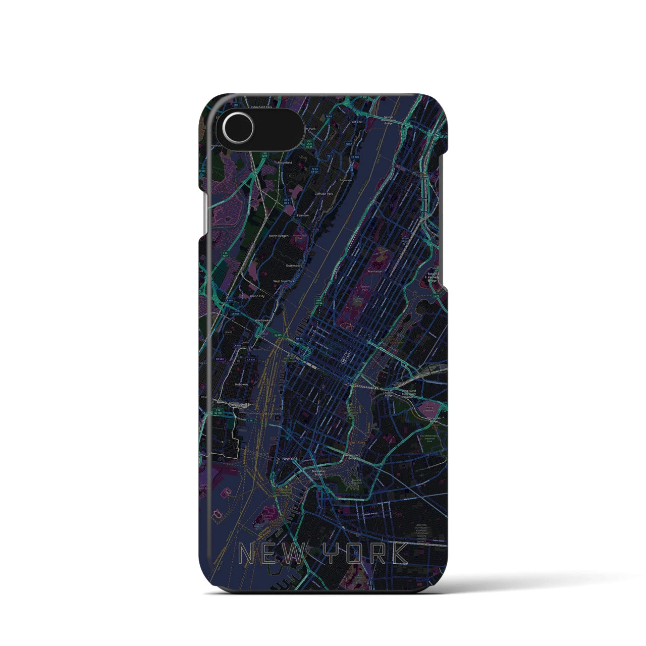 【ニューヨーク(アメリカ)】地図柄iPhoneケース(バックカバータイプ)