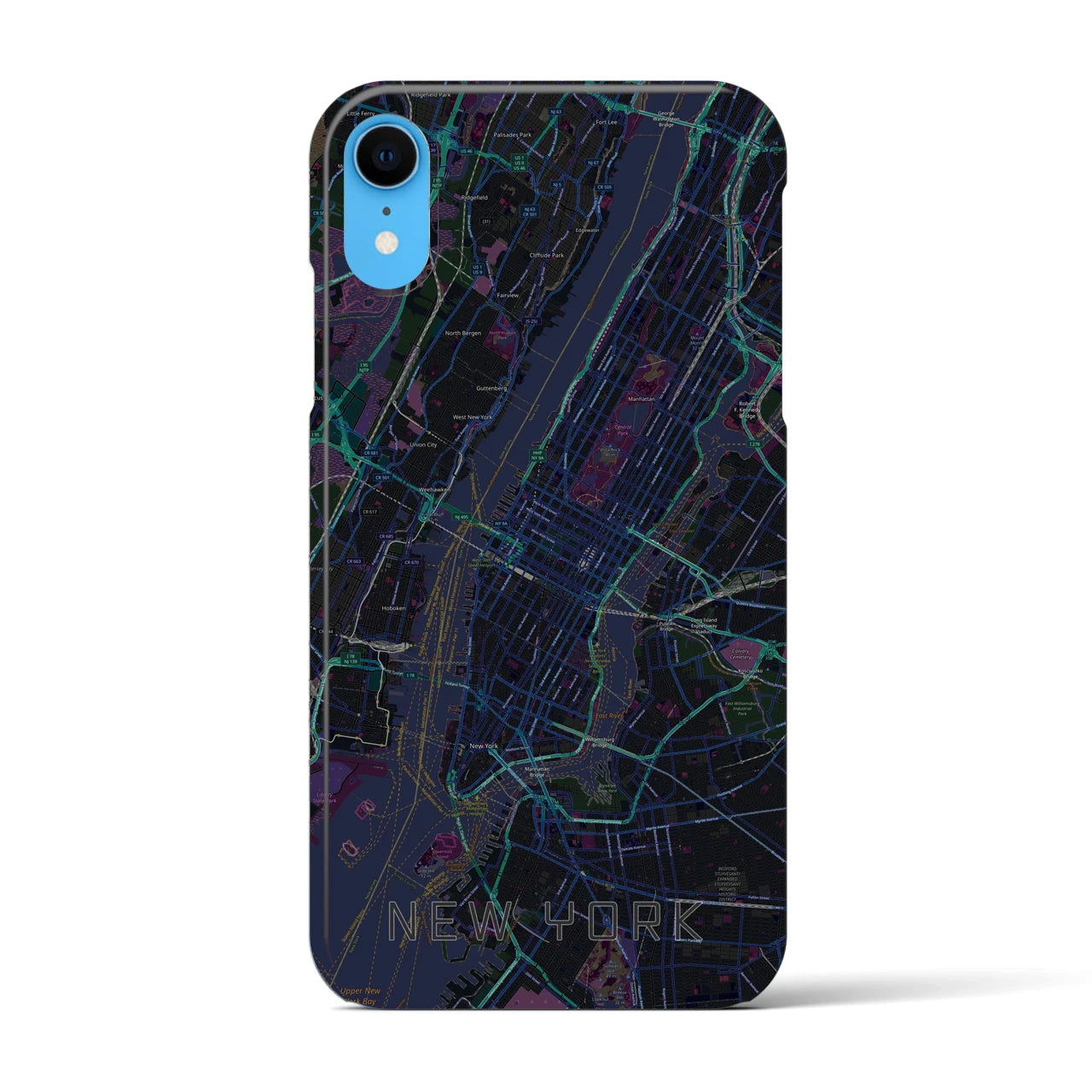【ニューヨーク(アメリカ)】地図柄iPhoneケース(バックカバータイプ)