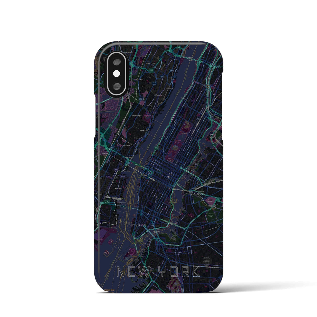 【ニューヨーク(アメリカ)】地図柄iPhoneケース(バックカバータイプ)