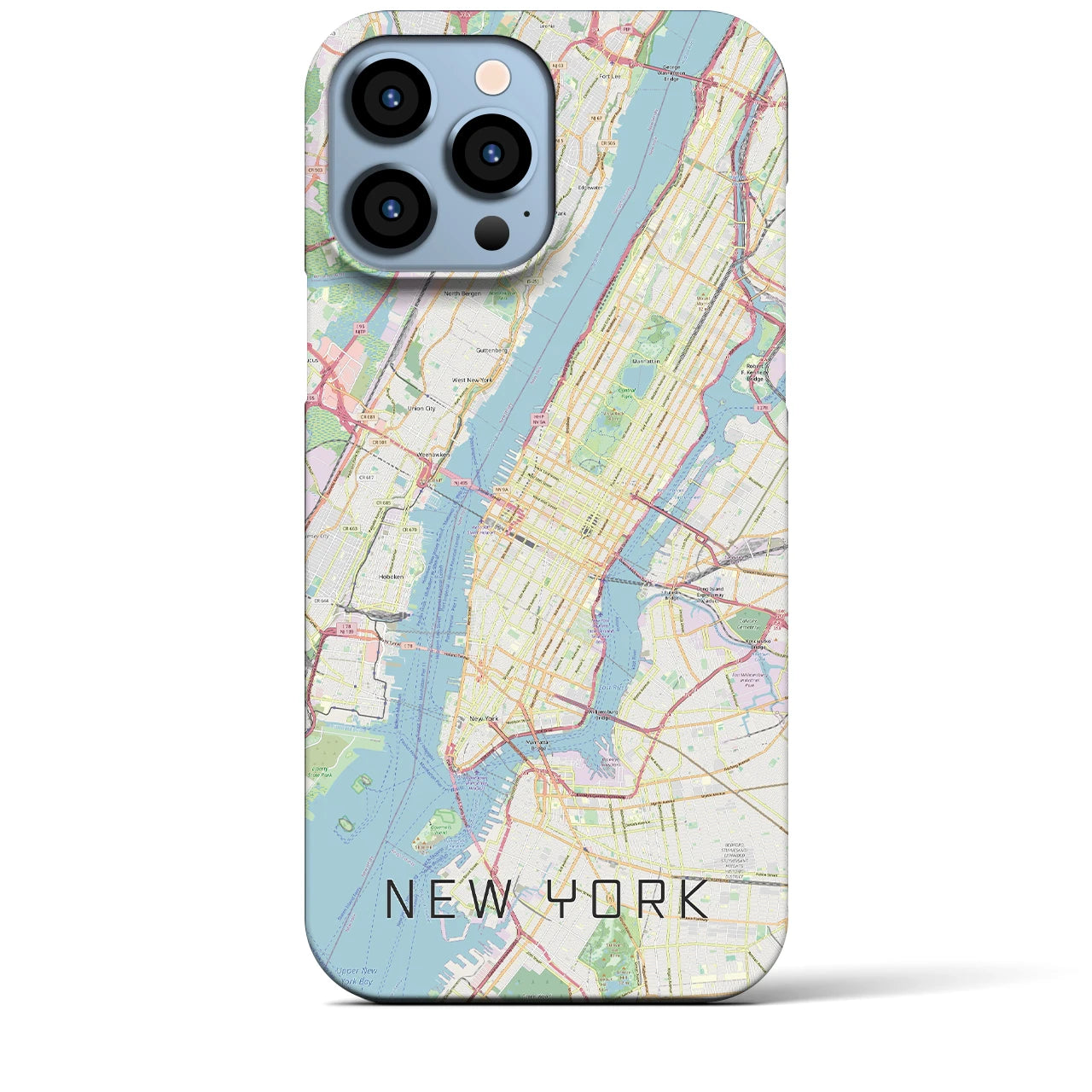 【ニューヨーク(アメリカ)】地図柄iPhoneケース(バックカバータイプ)