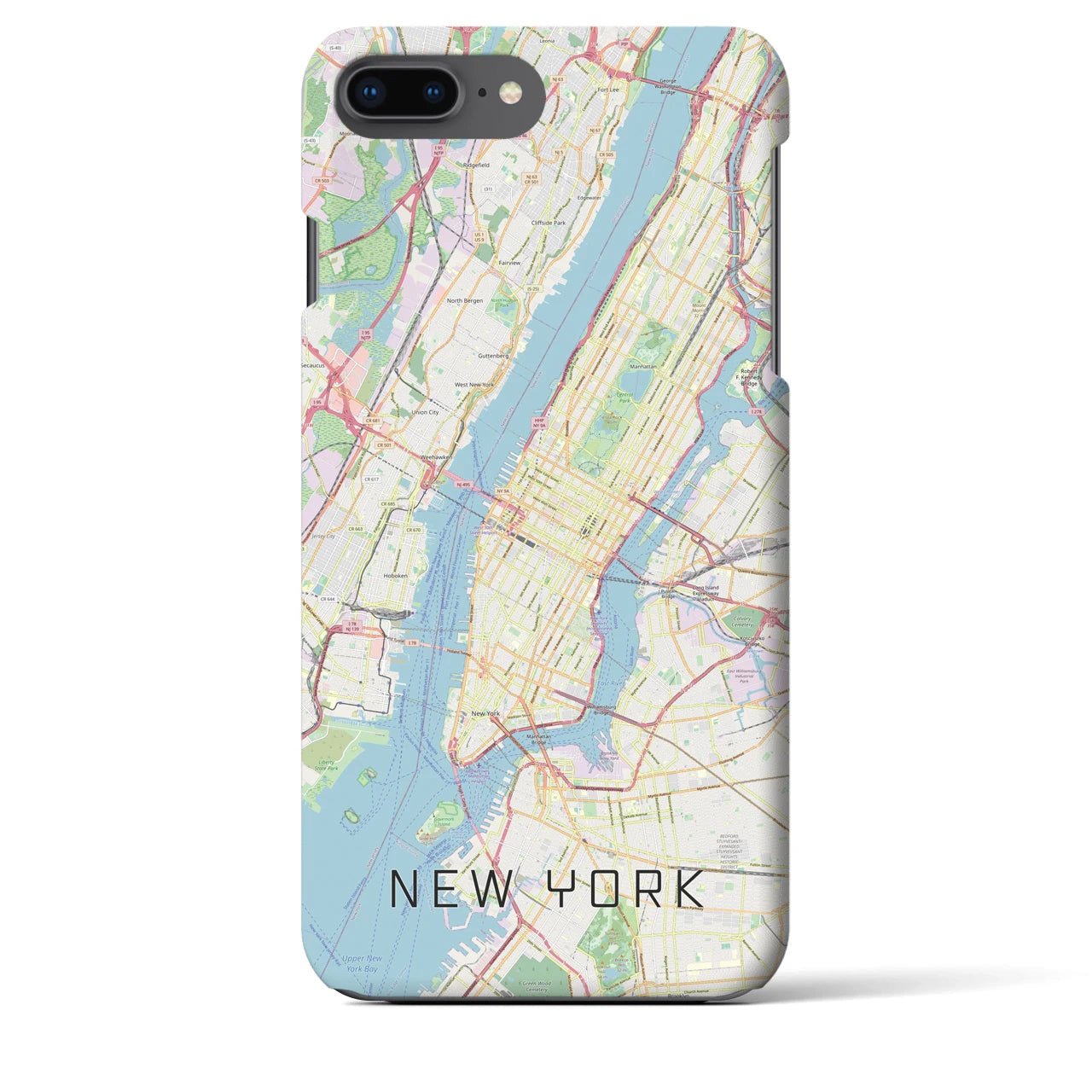 【ニューヨーク(アメリカ)】地図柄iPhoneケース(バックカバータイプ)