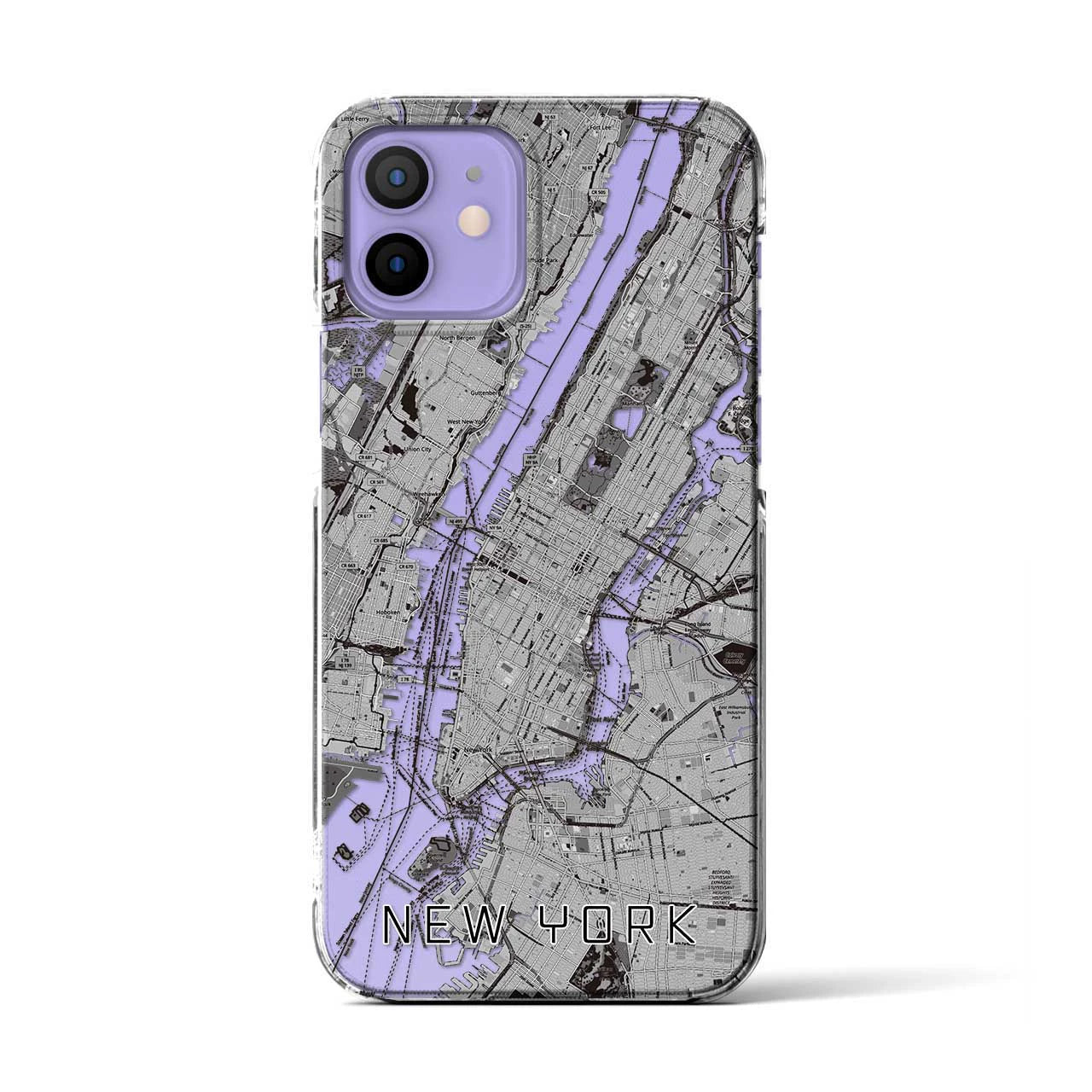 【ニューヨーク(アメリカ)】地図柄iPhoneケース(クリアタイプ)