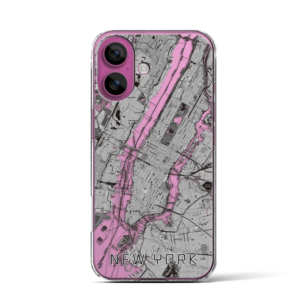 【ニューヨーク(アメリカ)】地図柄iPhoneケース(クリアタイプ)