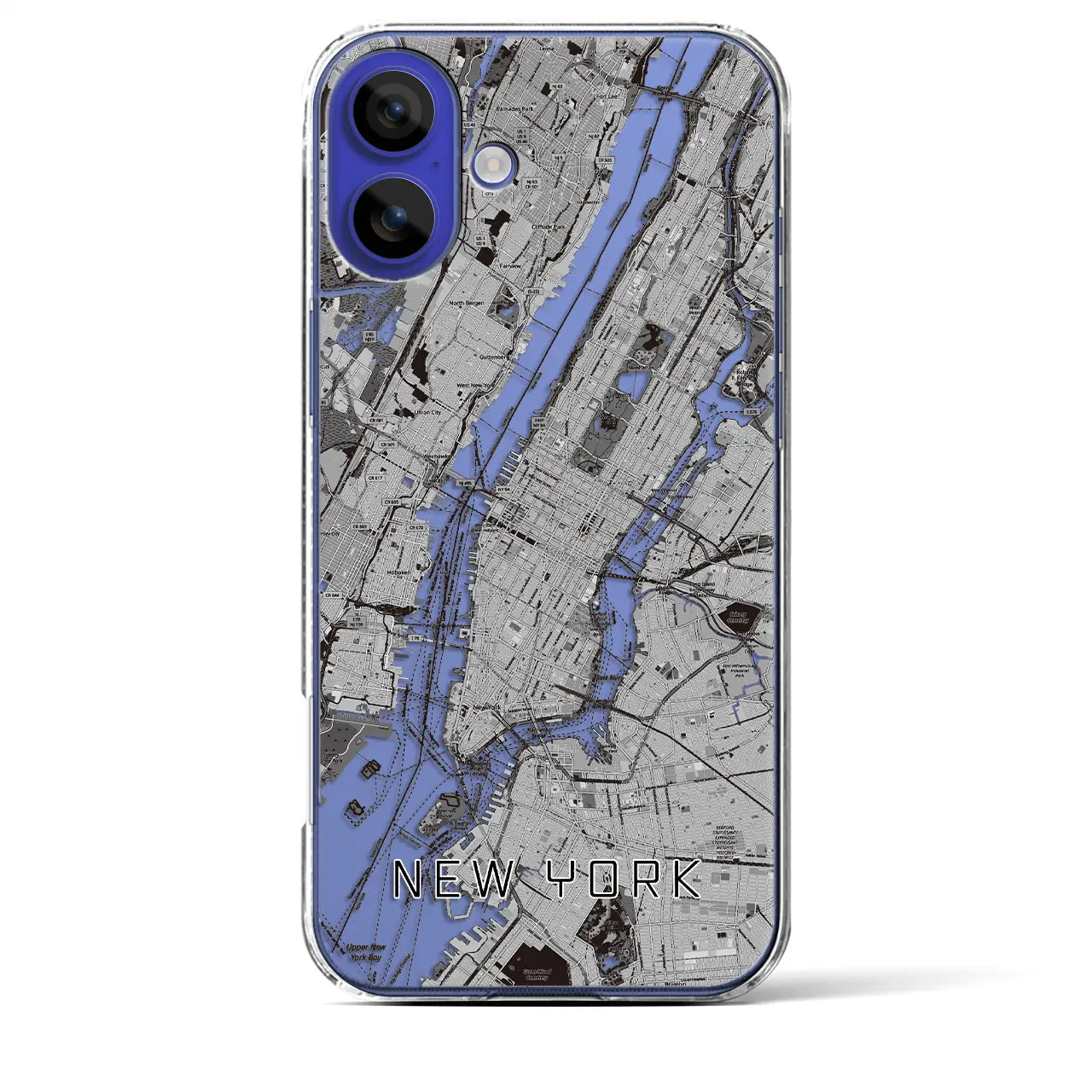 【ニューヨーク(アメリカ)】地図柄iPhoneケース(クリアタイプ)